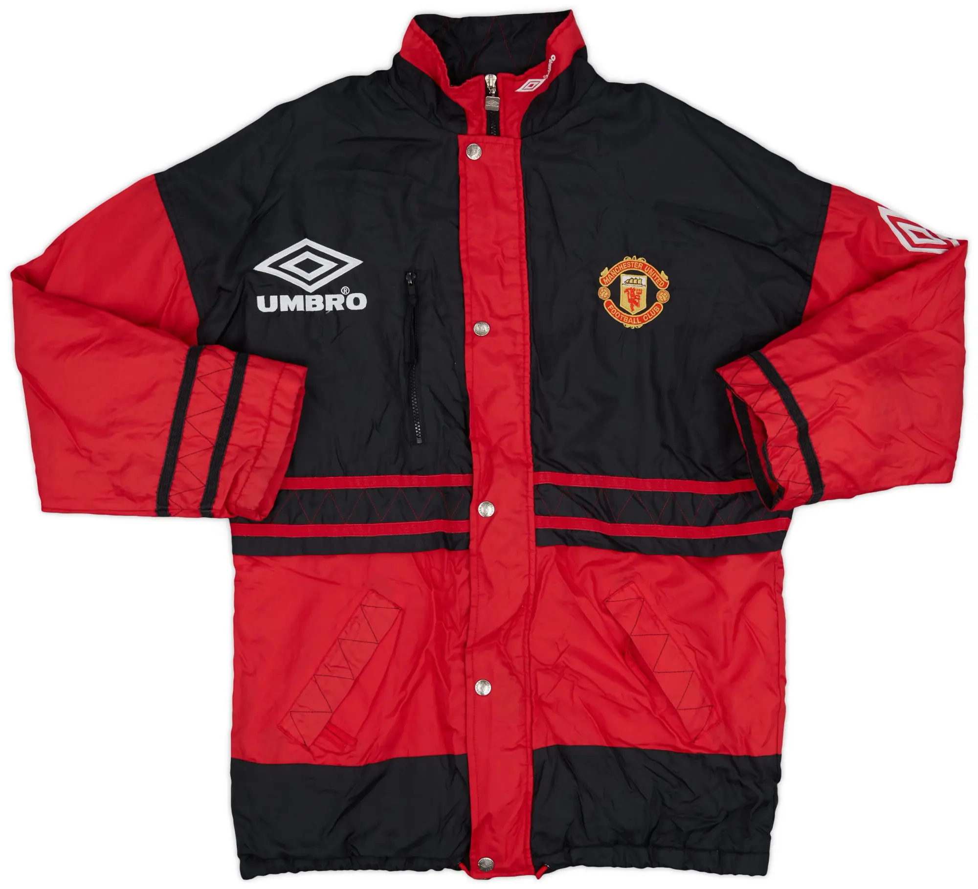 1996-97 Manchester United Umbro Padded Bench Coat - 9/10 - (M)