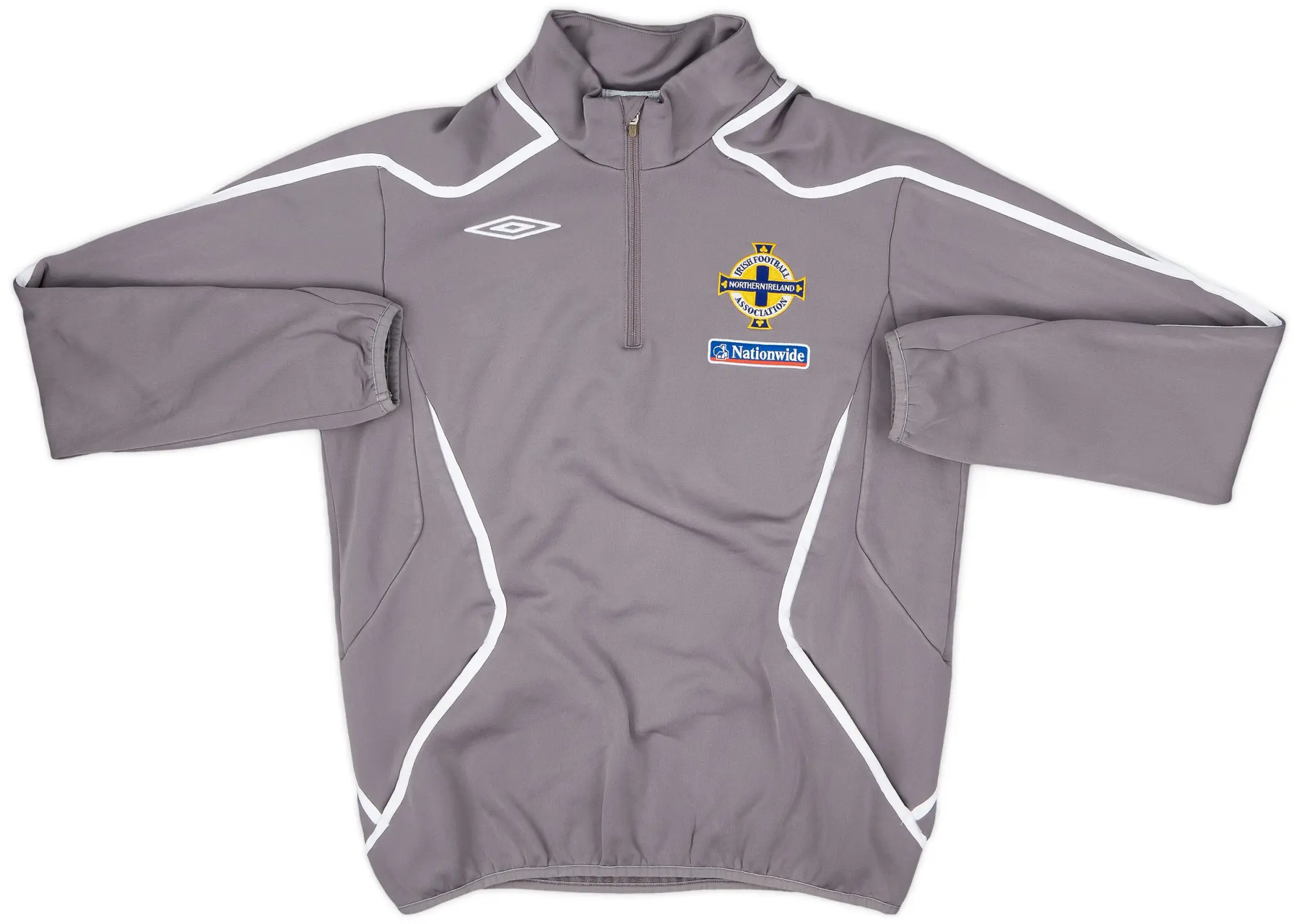 2007-09 Northern Ireland Umbro 1/4 Zip Sweat Top - 9/10 - (M)