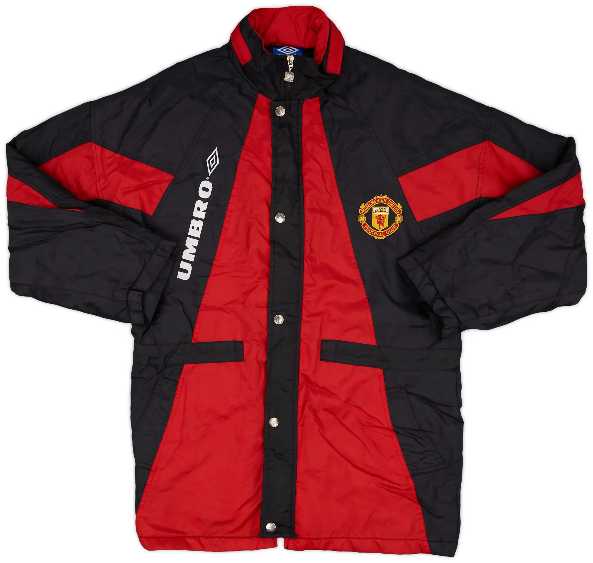 1992-93 Manchester United Umbro Padded Bench Coat - 9/10 - (M)