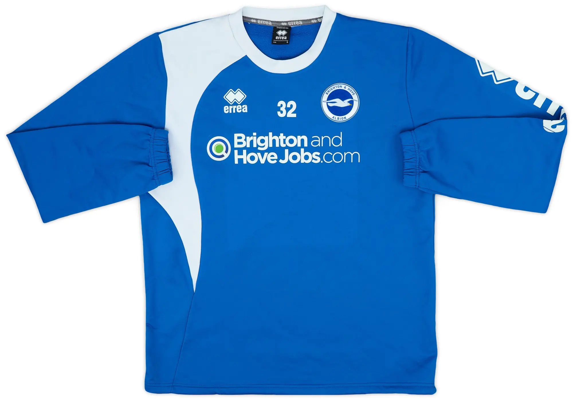 2012-13 Brighton Player Issue Errea Sweat Top #32 - 8/10 - (L)