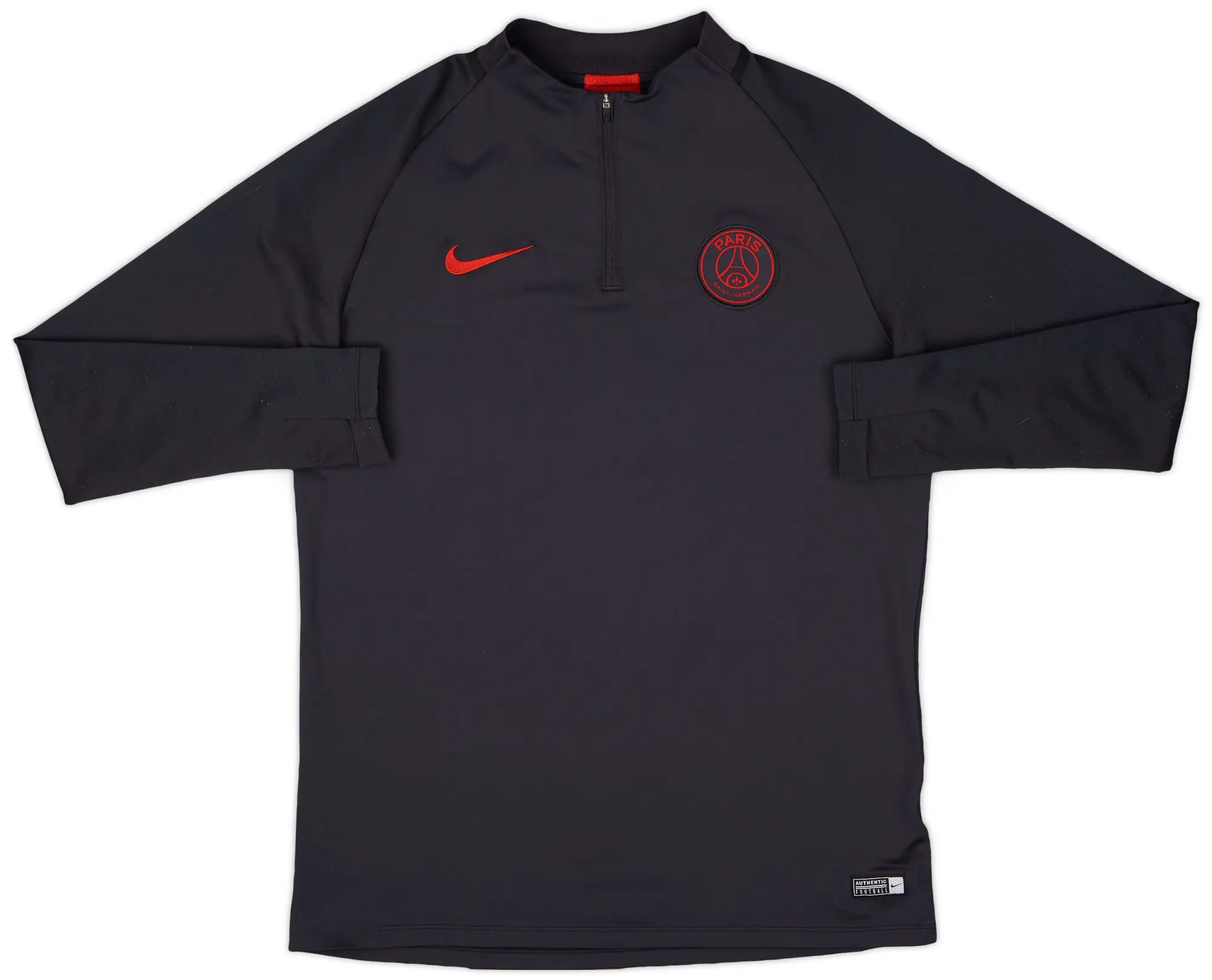 2019-20 Paris Saint-Germain Nike 1/4 Zip Drill Top - 8/10 - (L)