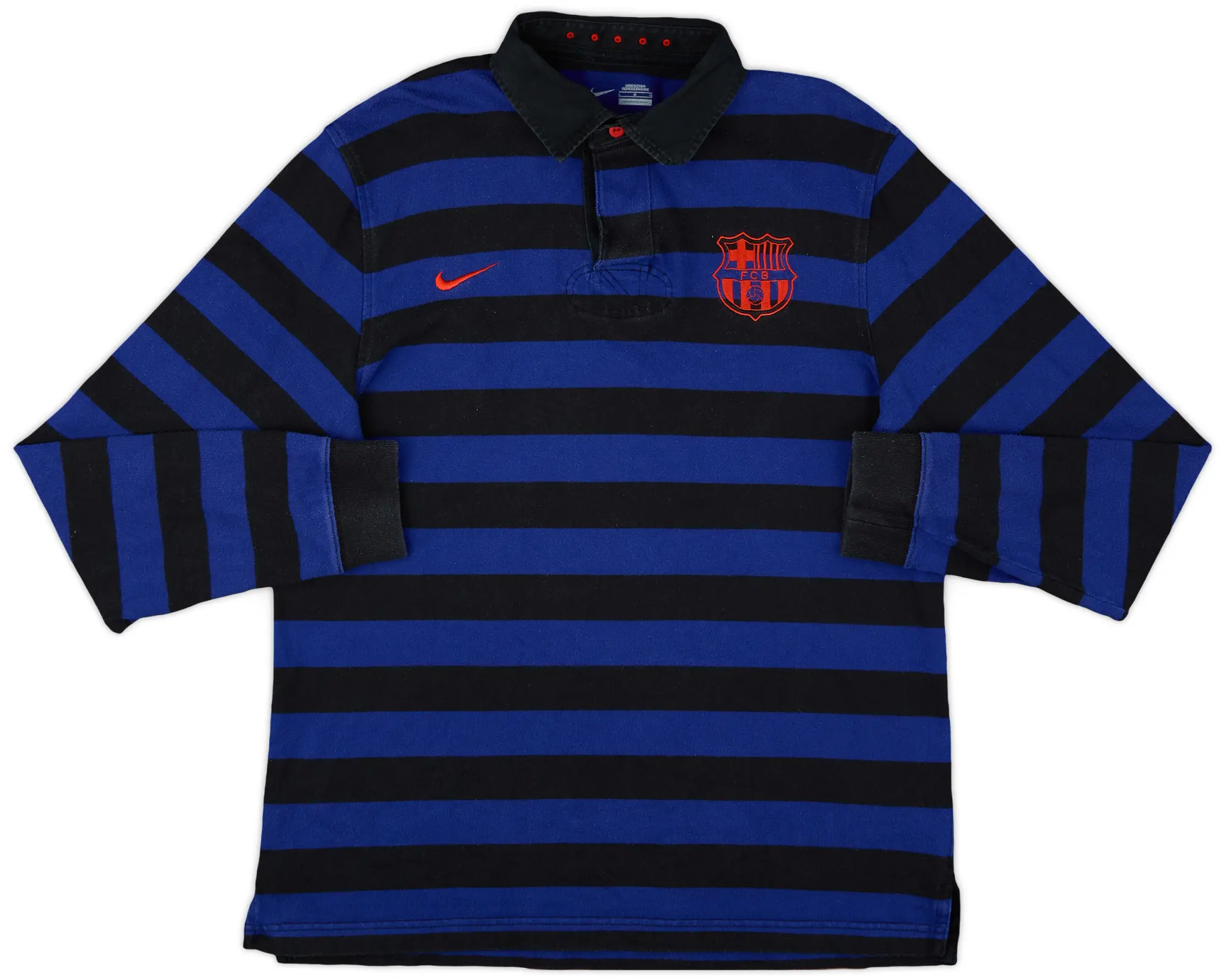 2012-13 Barcelona Nike Rugby Polo L/S Shirt - 9/10 - (L)