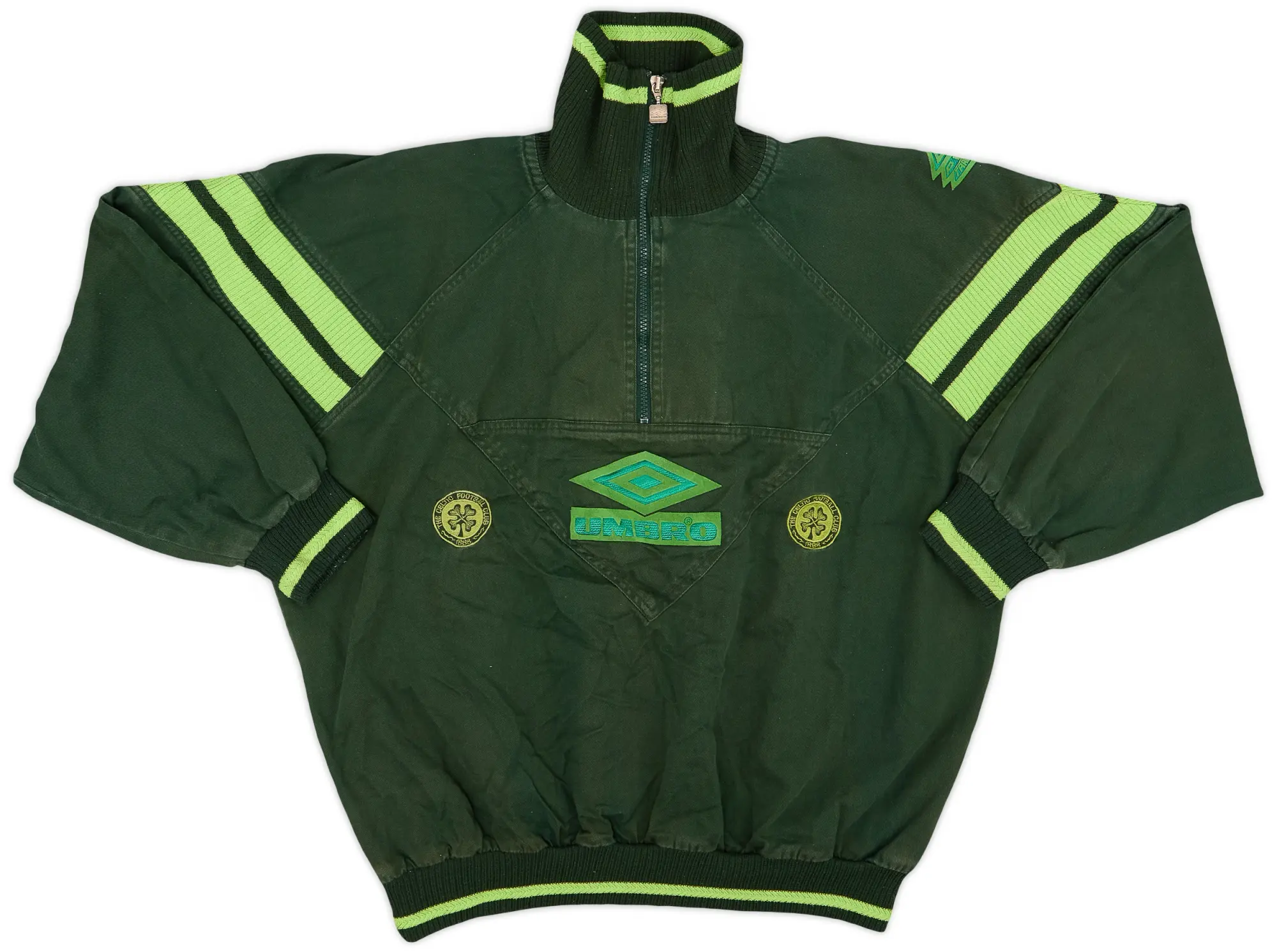 1997-99 Celtic Umbro 1/4 Zip Drill Top - 8/10 - (XL)