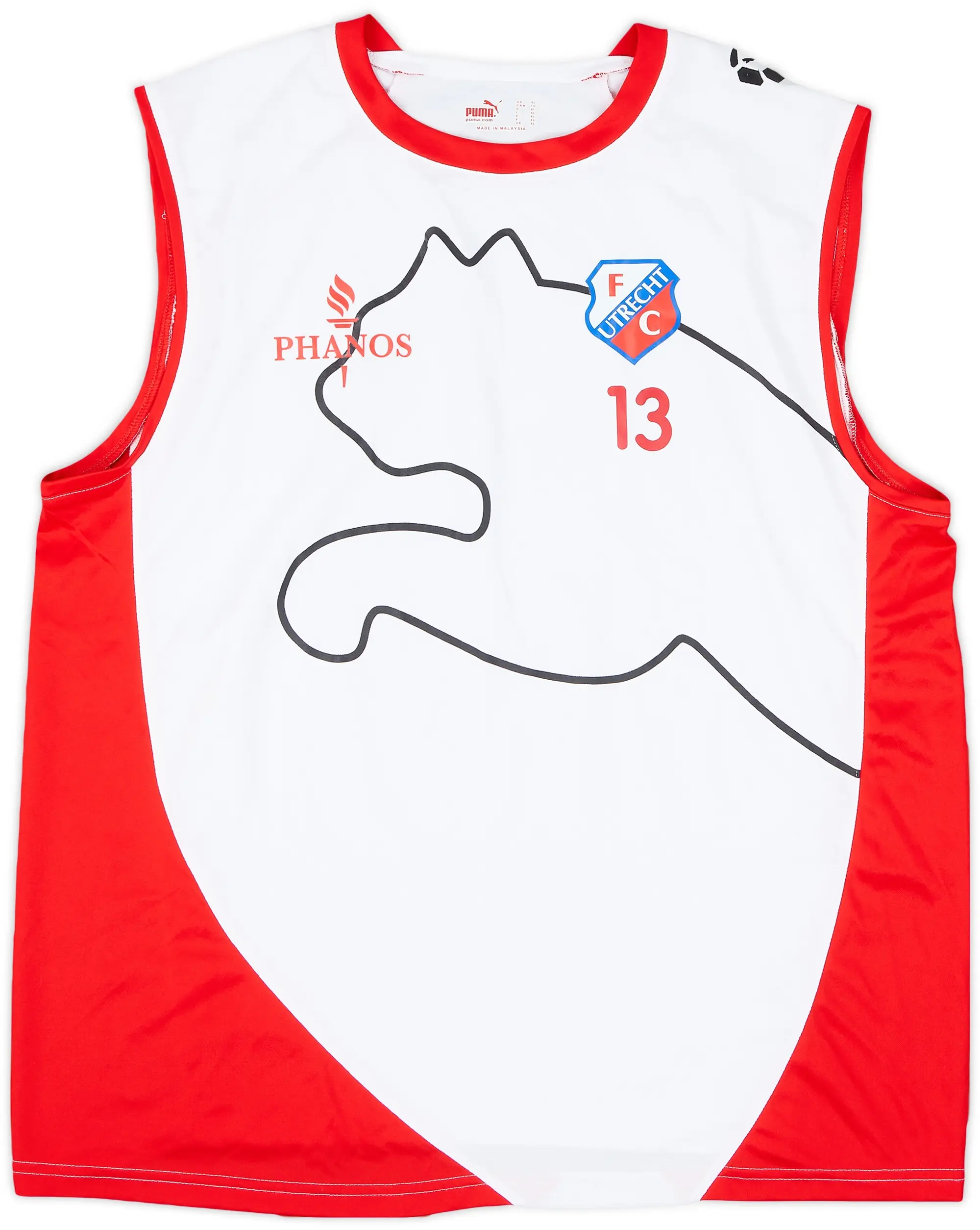 2007-08 Utrecht Player Issue Puma Training Vest #13 - 8/10 - (XL)
