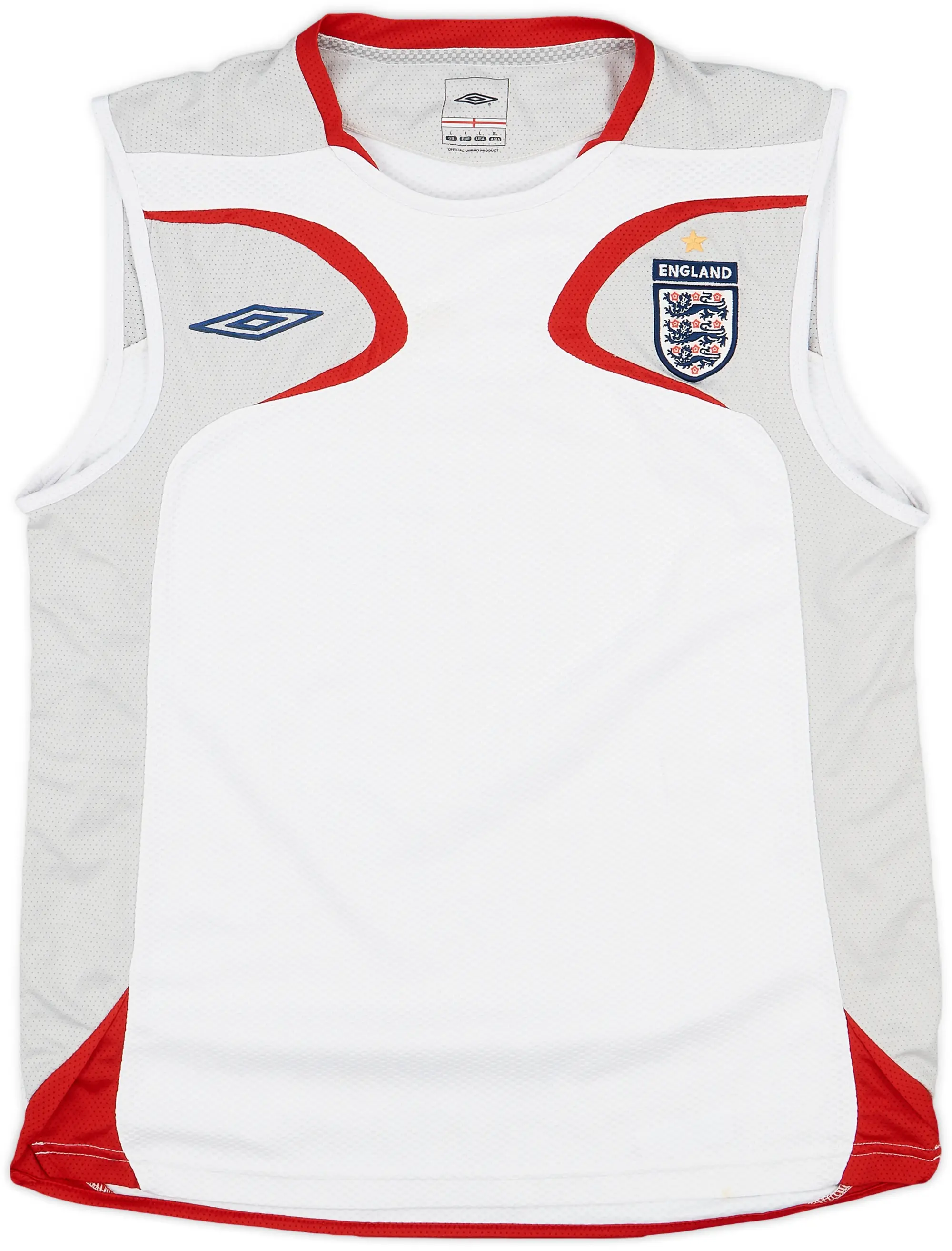 2007-08 England Umbro Training Vest - 8/10 - (L)