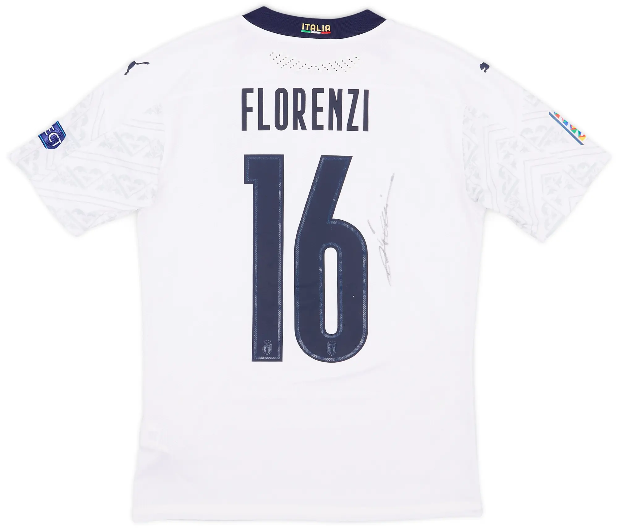 2020 Italy Match Issue Signed Nations League Away Florenzi #16