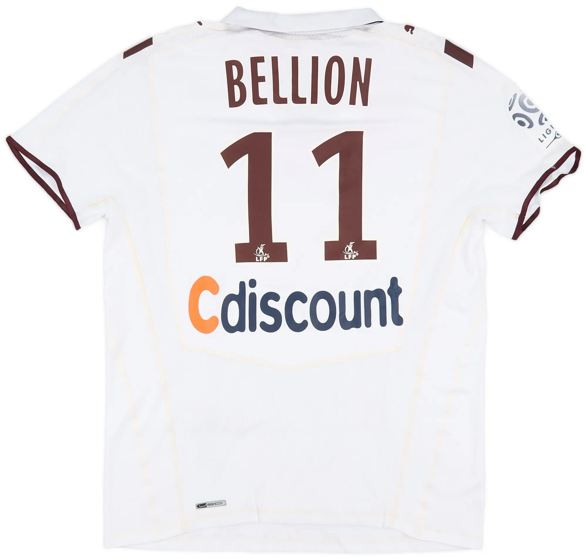 2008-09 Bordeaux Match Worn Away Shirt Bellion #11