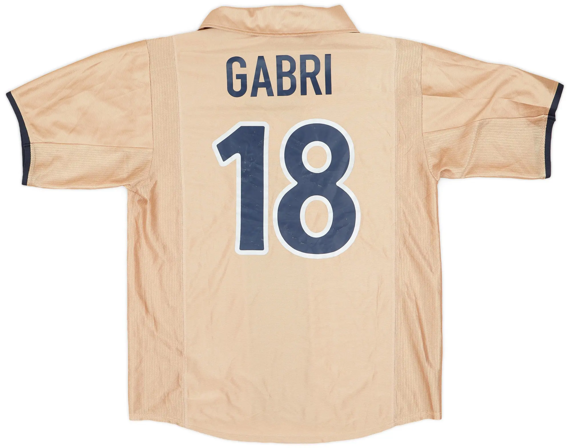 2002-03 Barcelona Match Worn Champions League Third Shirt Gabri #18