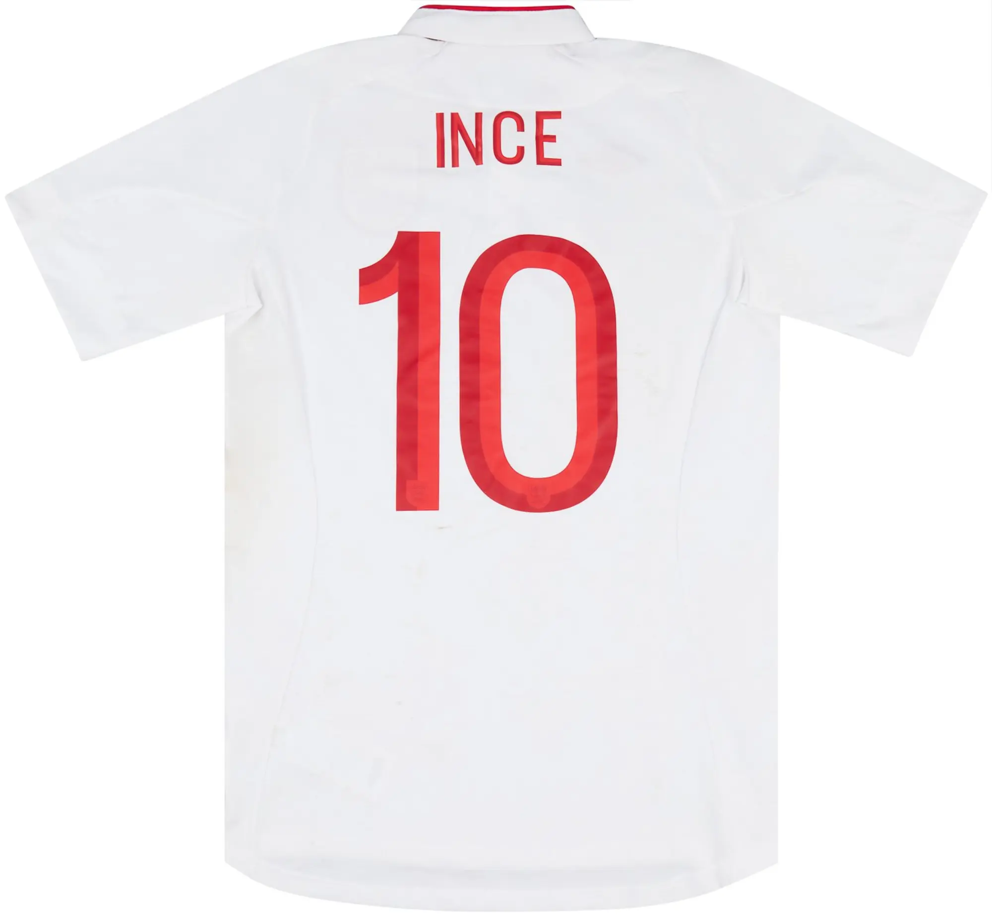 2012 England U-21 Match Worn Home Shirt Ince #10 (v Serbia)