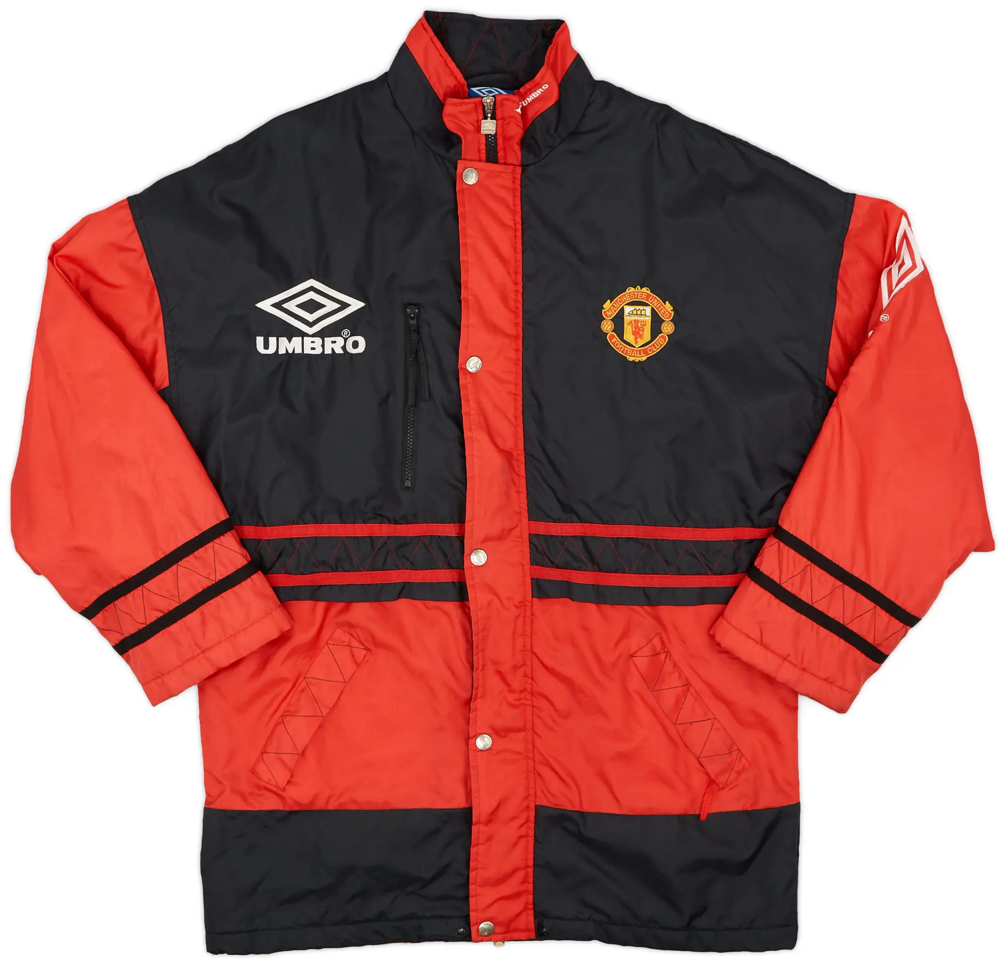 1996-97 Manchester United Umbro Padded Bench Coat - 9/10 - (L)