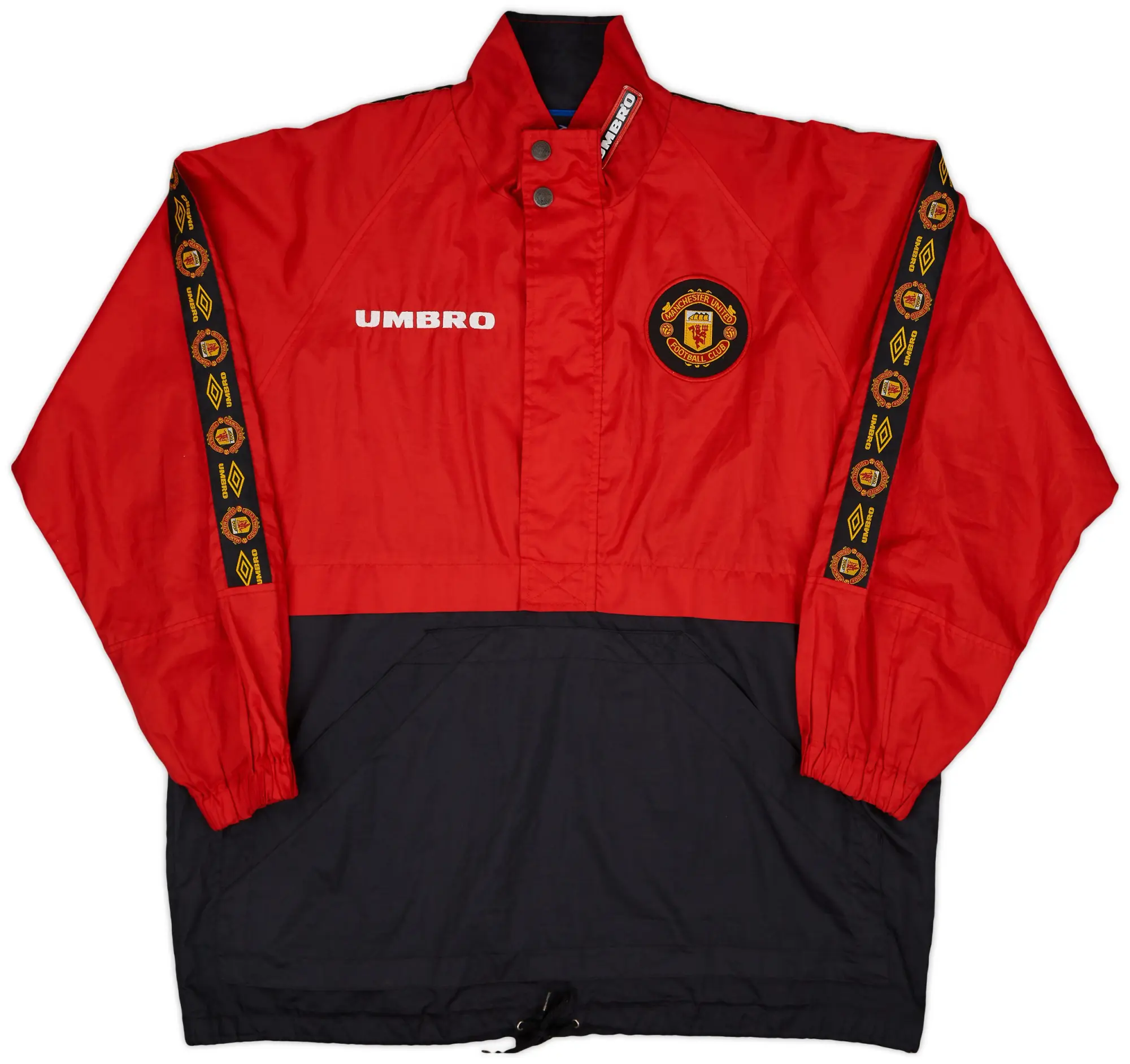 1996-97 Manchester United Umbro 1/2 Zip Drill Top - 8/10 - (M)
