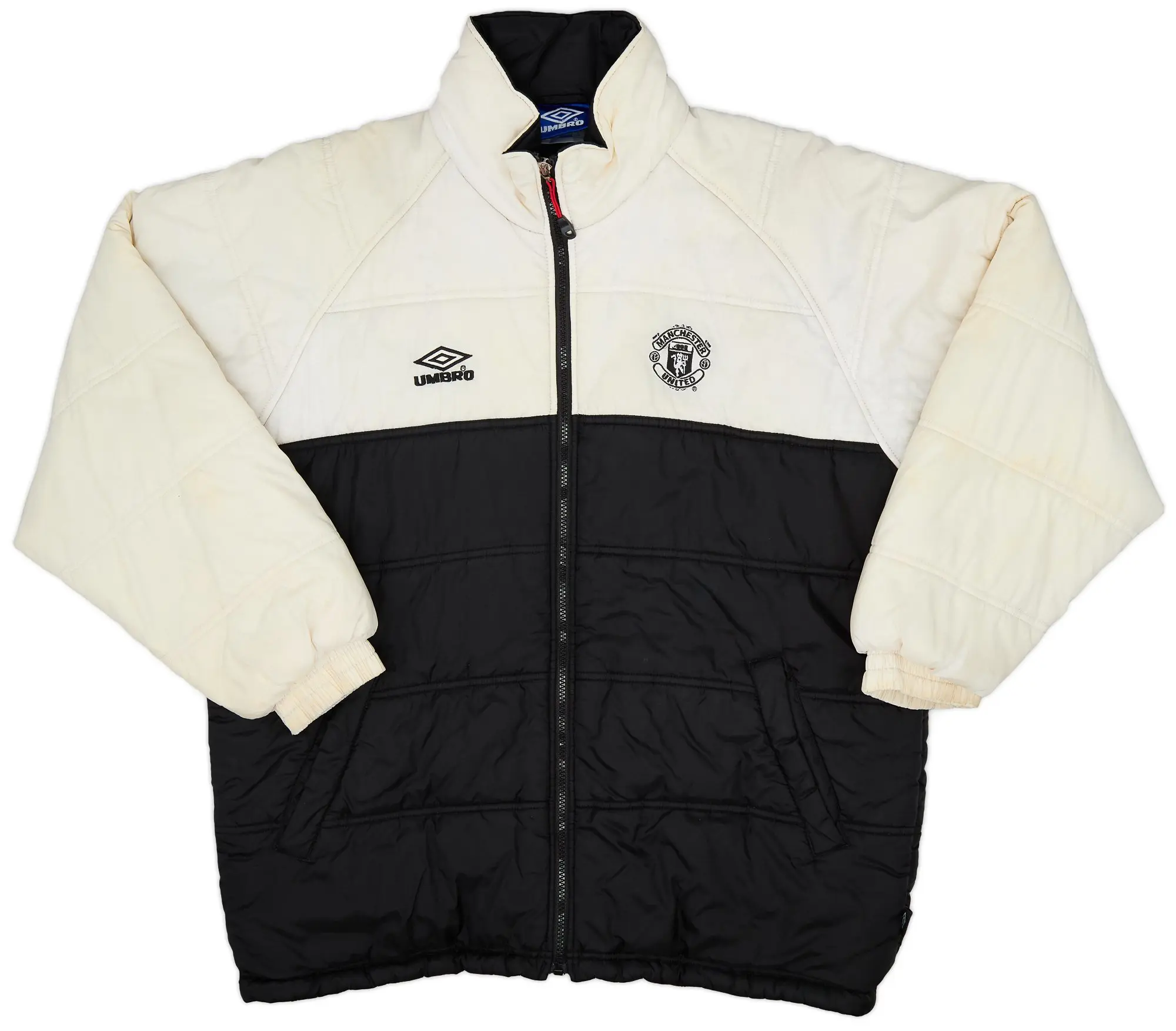 1998-99 Manchester United Umbro Padded Bench Coat - 5/10 - (S)