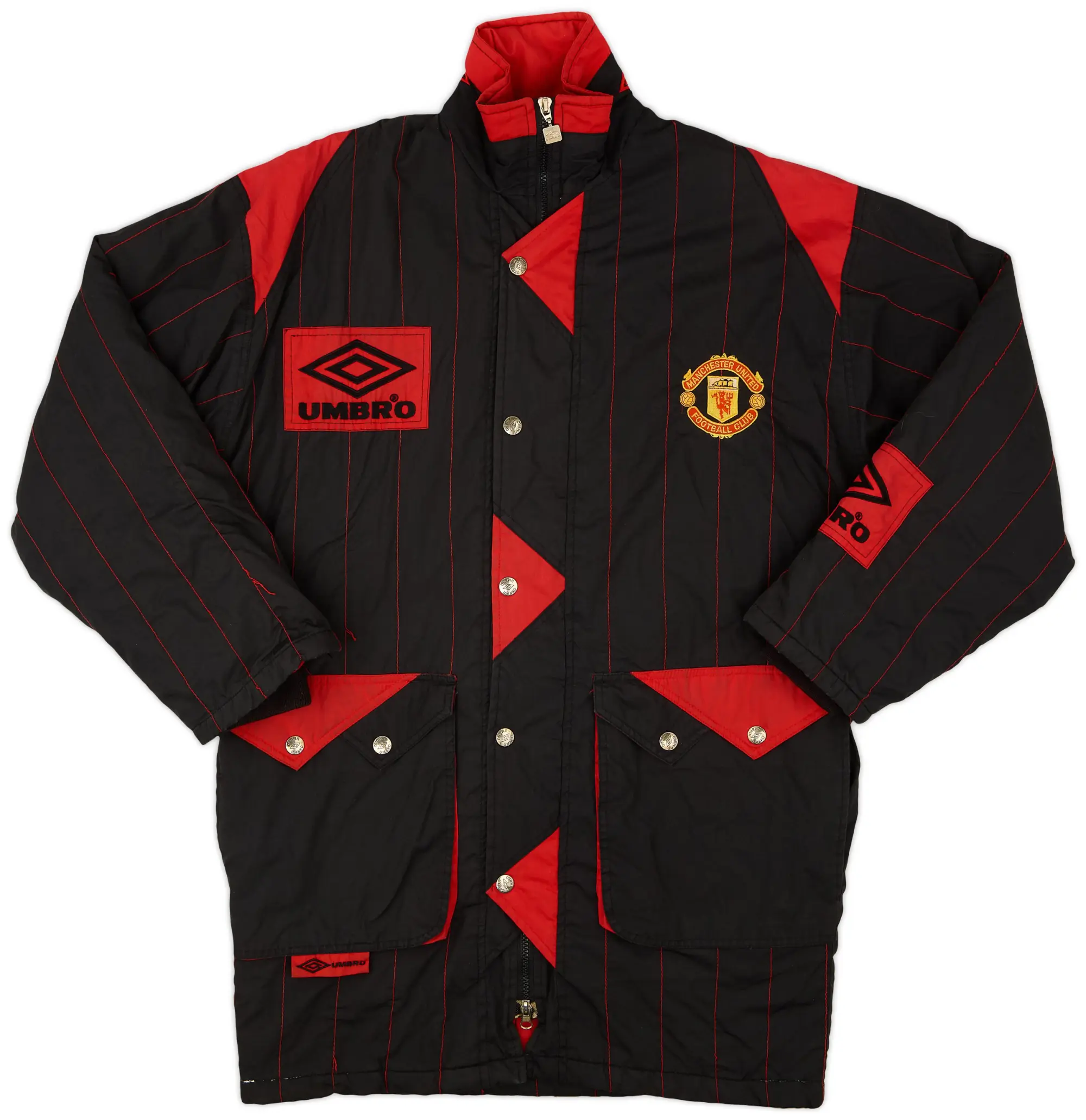 1992-93 Manchester United Umbro Padded Bench Coat - 8/10 - (XS)