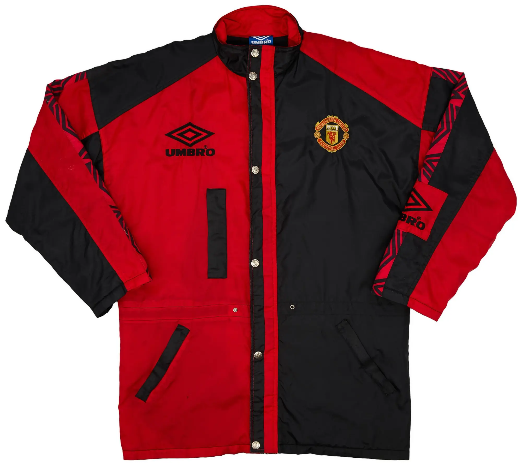 1995-96 Manchester United Umbro Padded Bench Coat - 6/10 - (M)