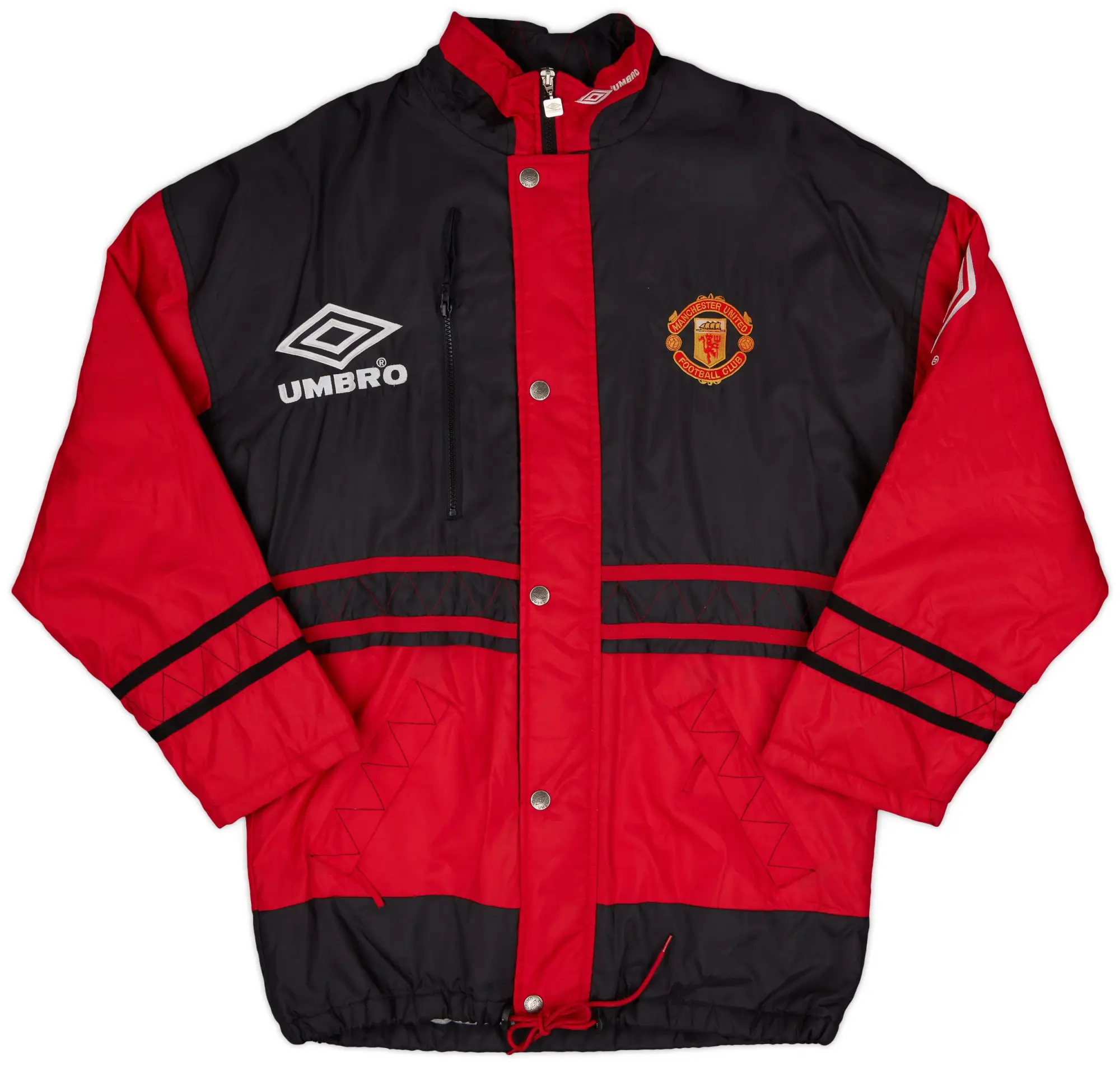 1996-97 Manchester United Umbro Bench Coat - 9/10 - (XL.Boys)