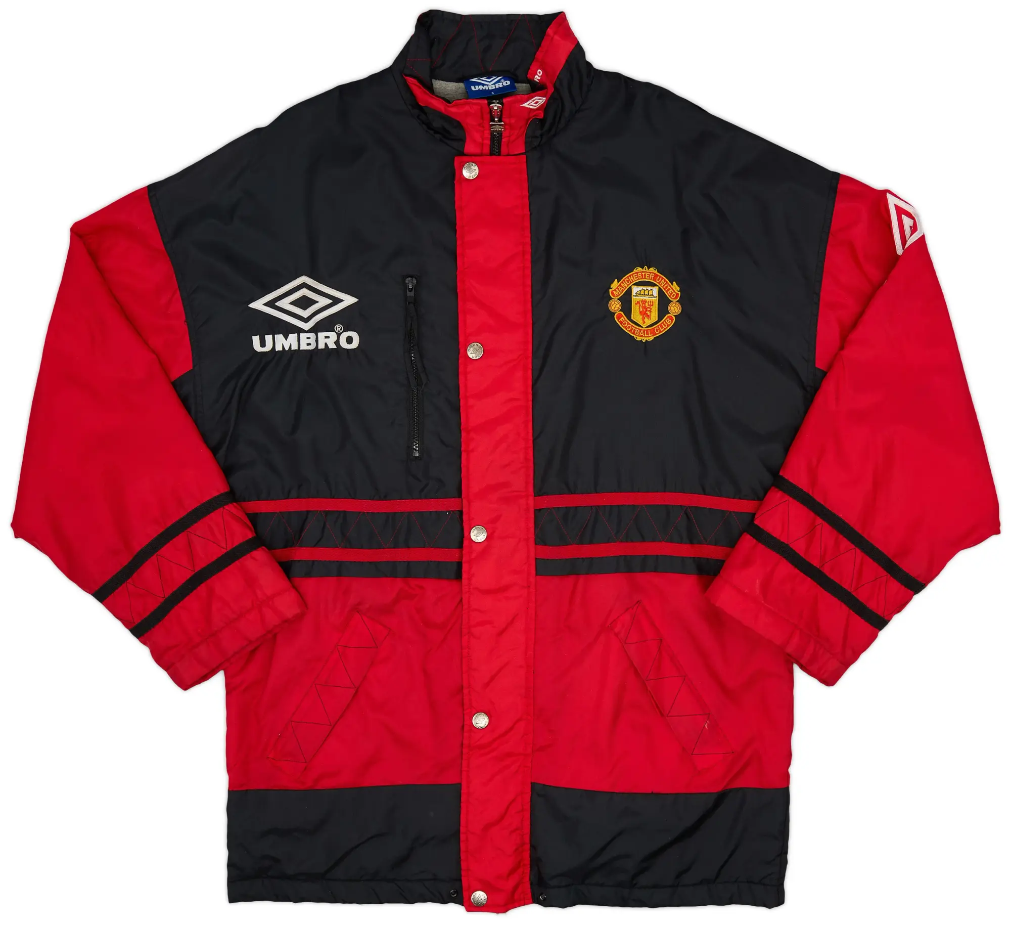 1996-97 Manchester United Umbro Padded Bench Coat - 9/10 - (S)