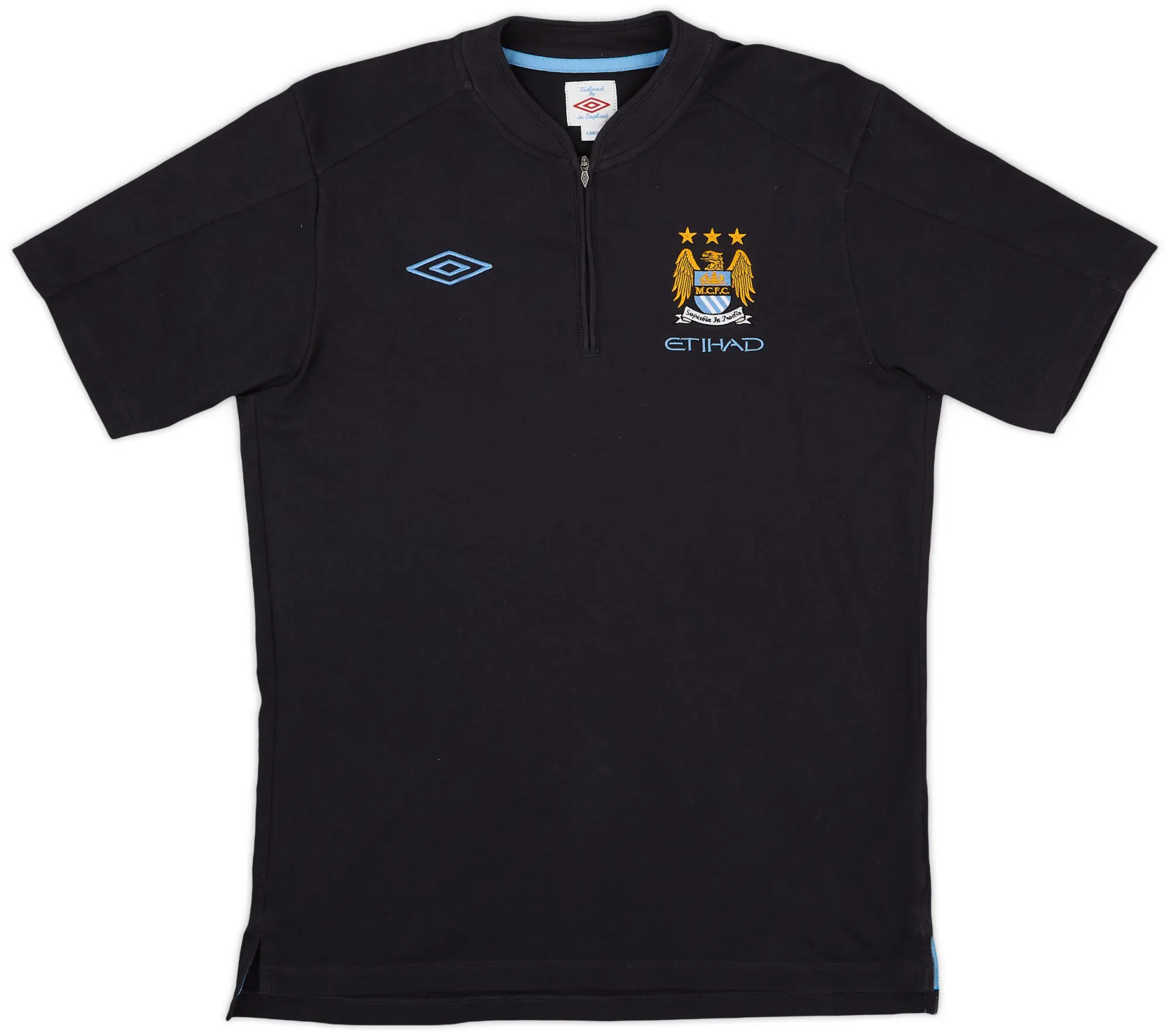 2010-11 Manchester City Umbro 1/4 Zip Training Shirt - 8/10 - (L)