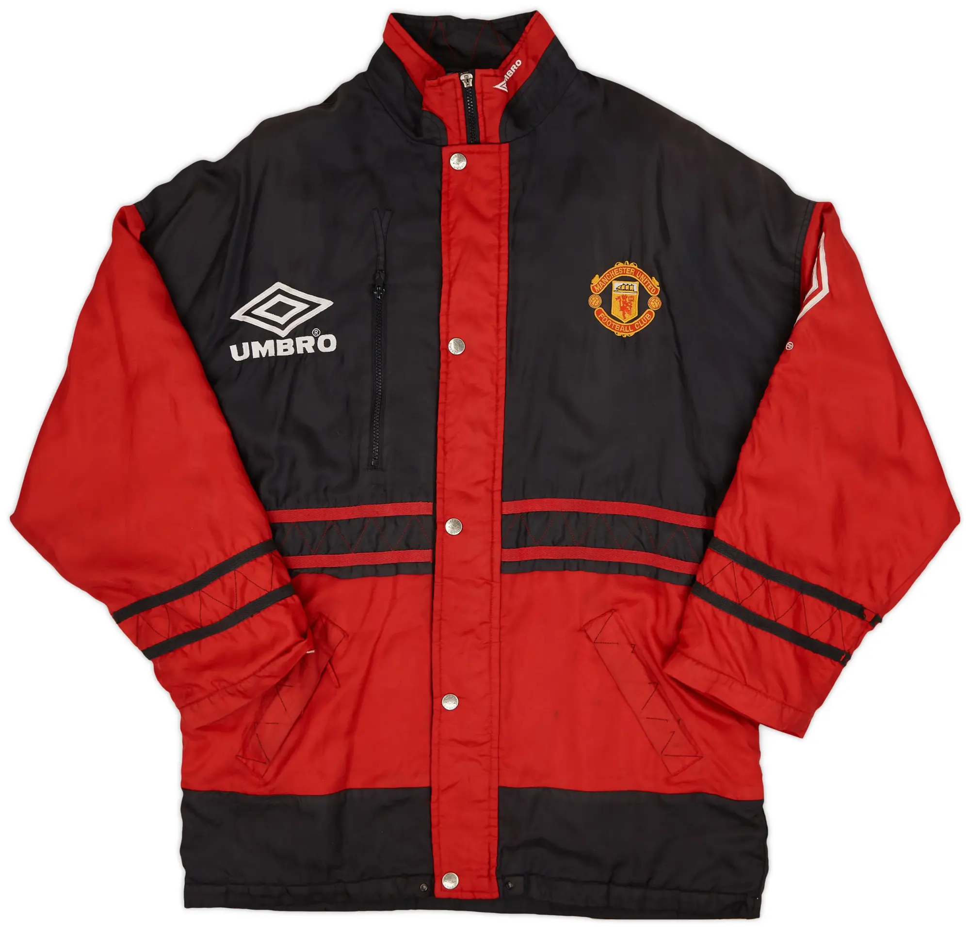 1996-97 Manchester United Umbro Padded Bench Coat - 6/10 - (M)