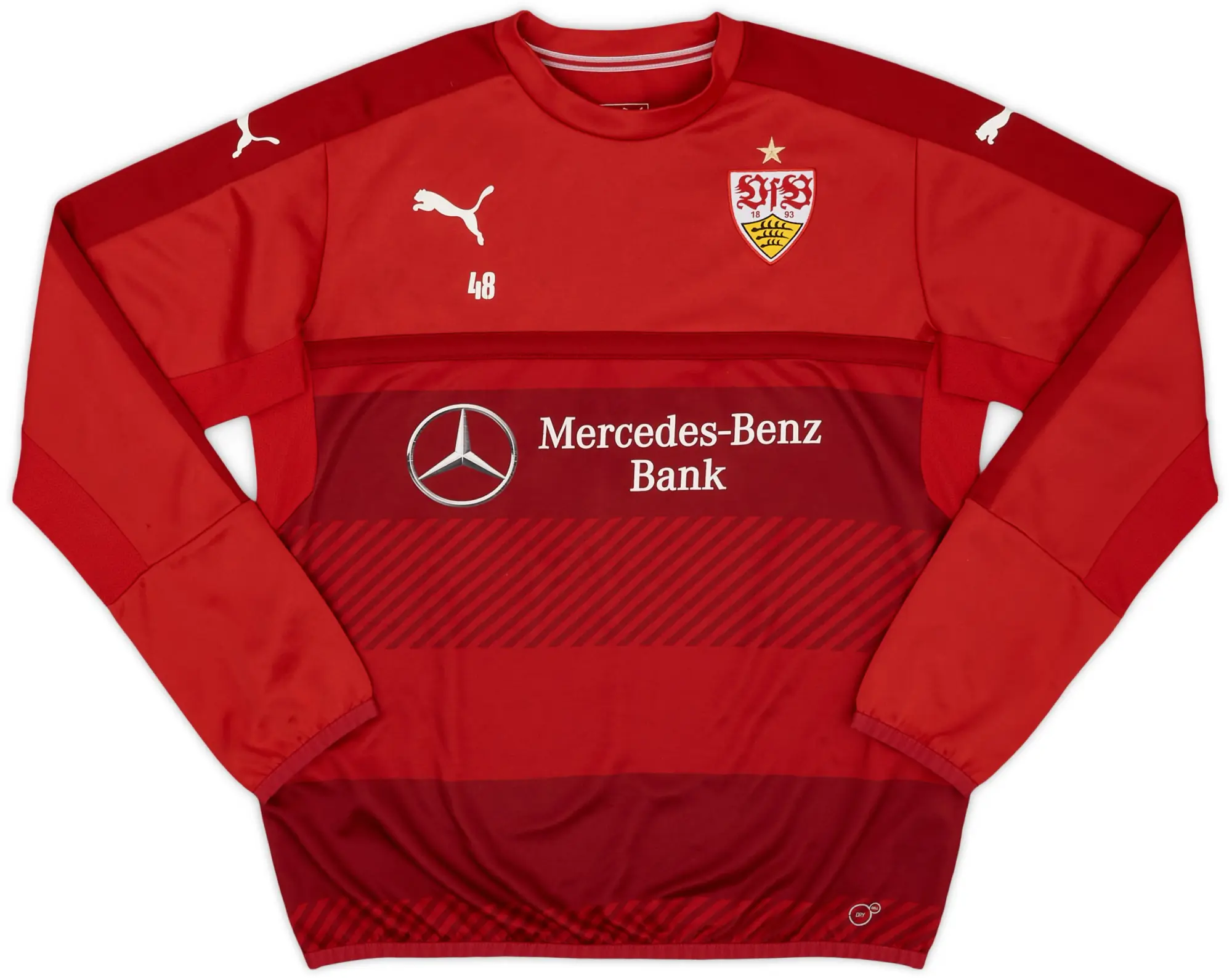 2015-16 Stuttgart Puma Player Issue Sweat Top #48 - 8/10 - (M)