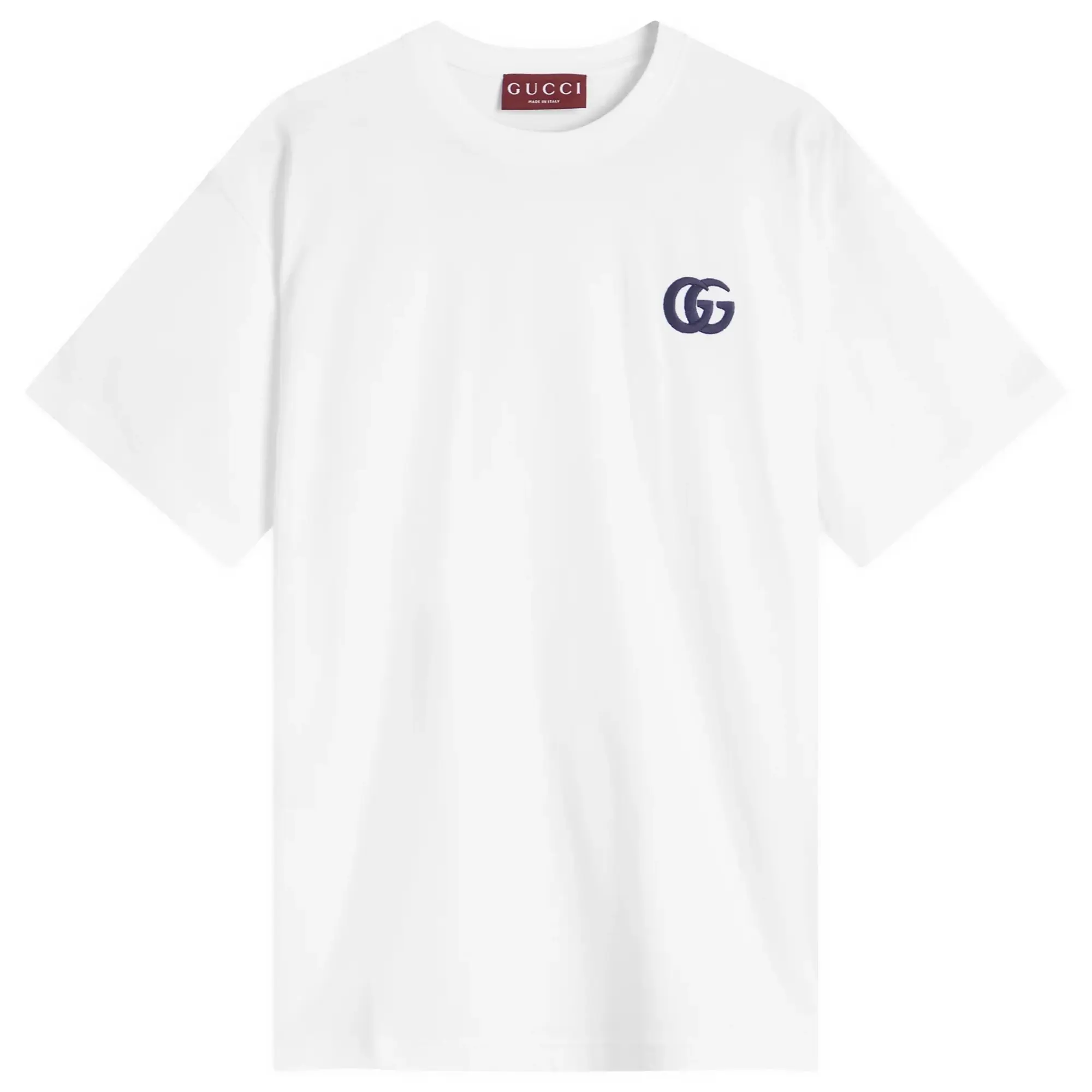 Gucci Men's Embroidered Logo T-Shirt White/Mix