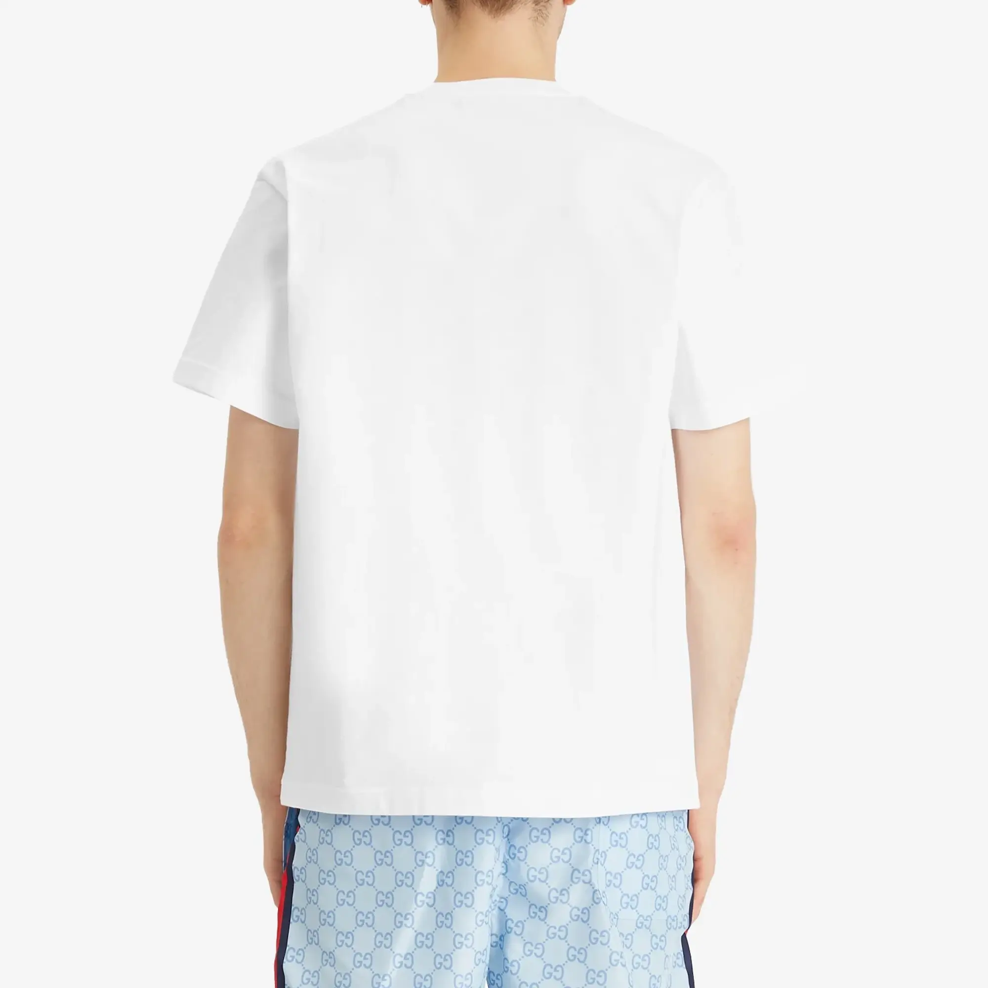 Gucci Men's Embroidered Logo T-Shirt White/Mix