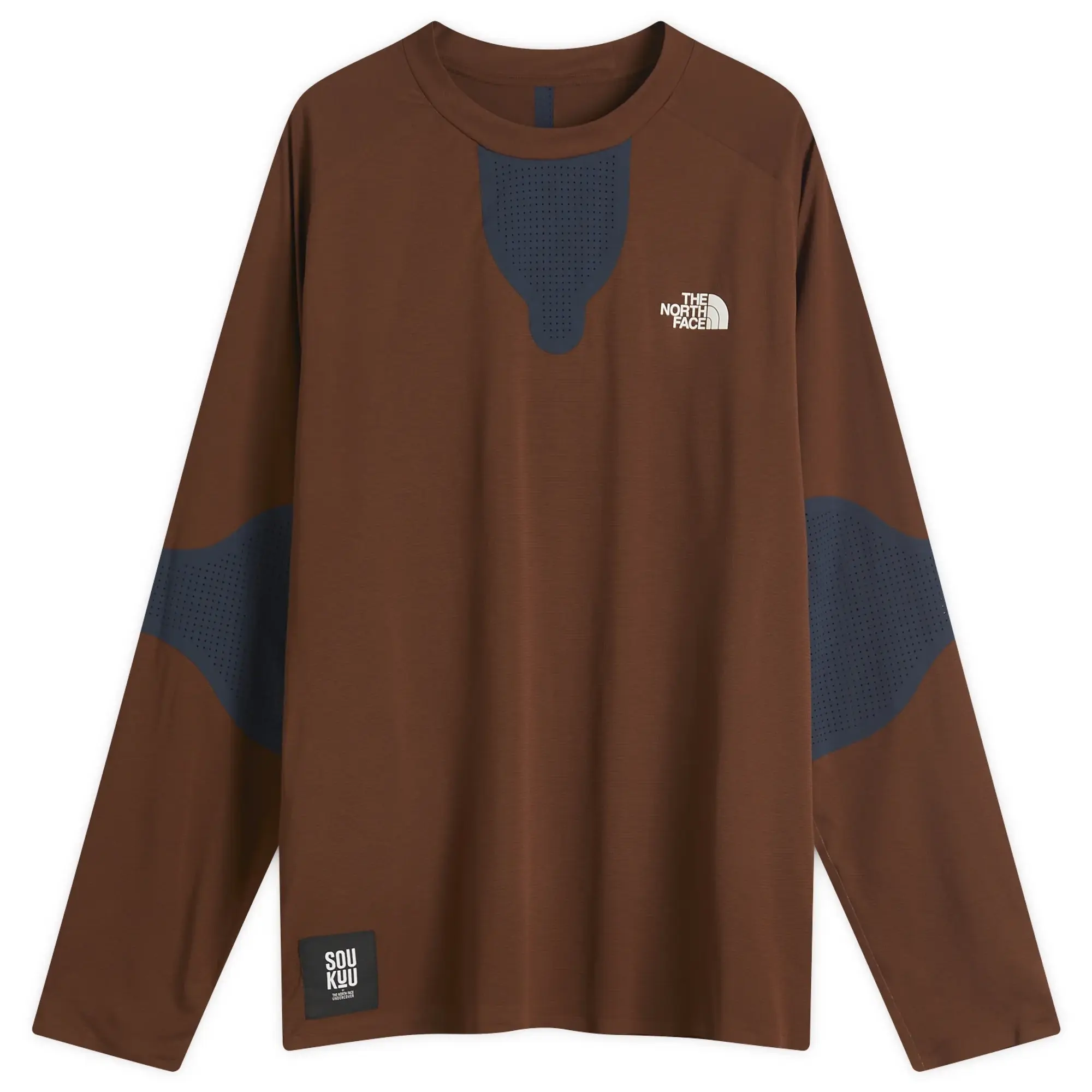 The North Face Men's x Soukuu Hike Perforated Long Sleeve Top Urban Navy/Potting Soil