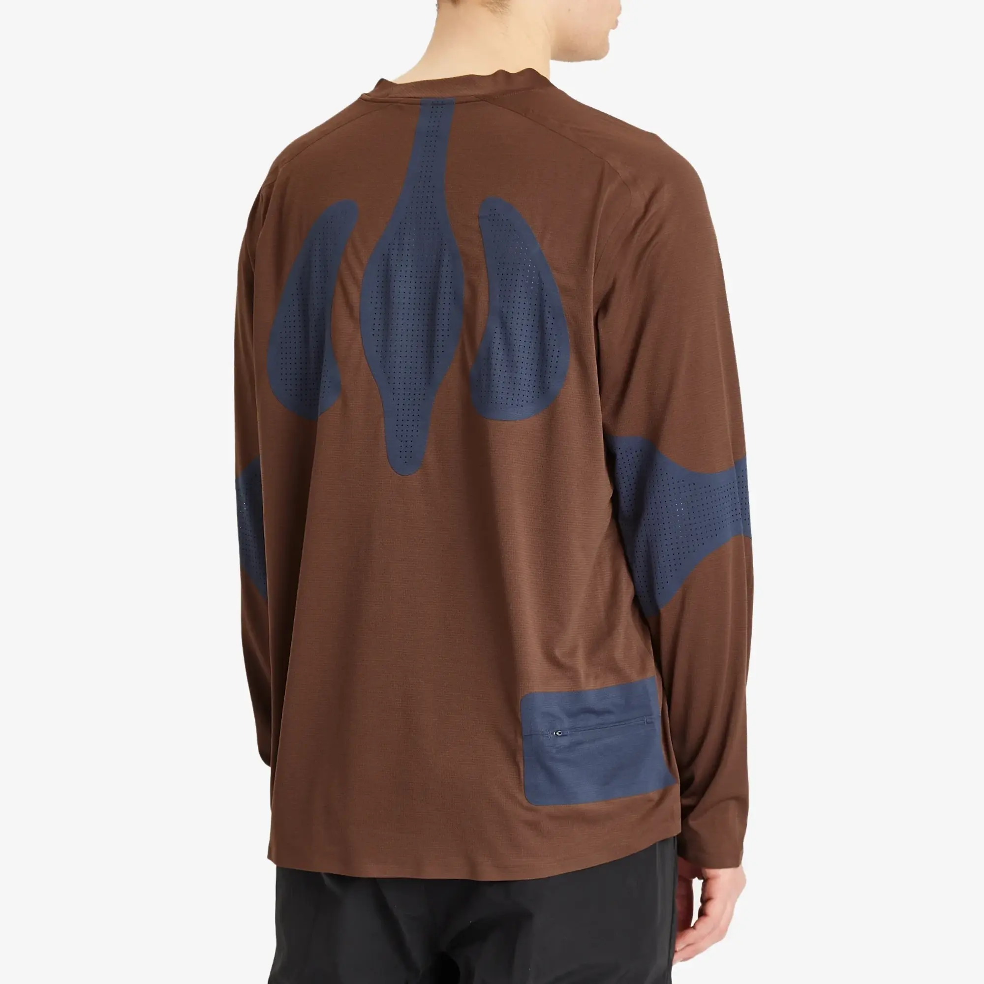 The North Face Men's x Soukuu Hike Perforated Long Sleeve Top Urban Navy/Potting Soil