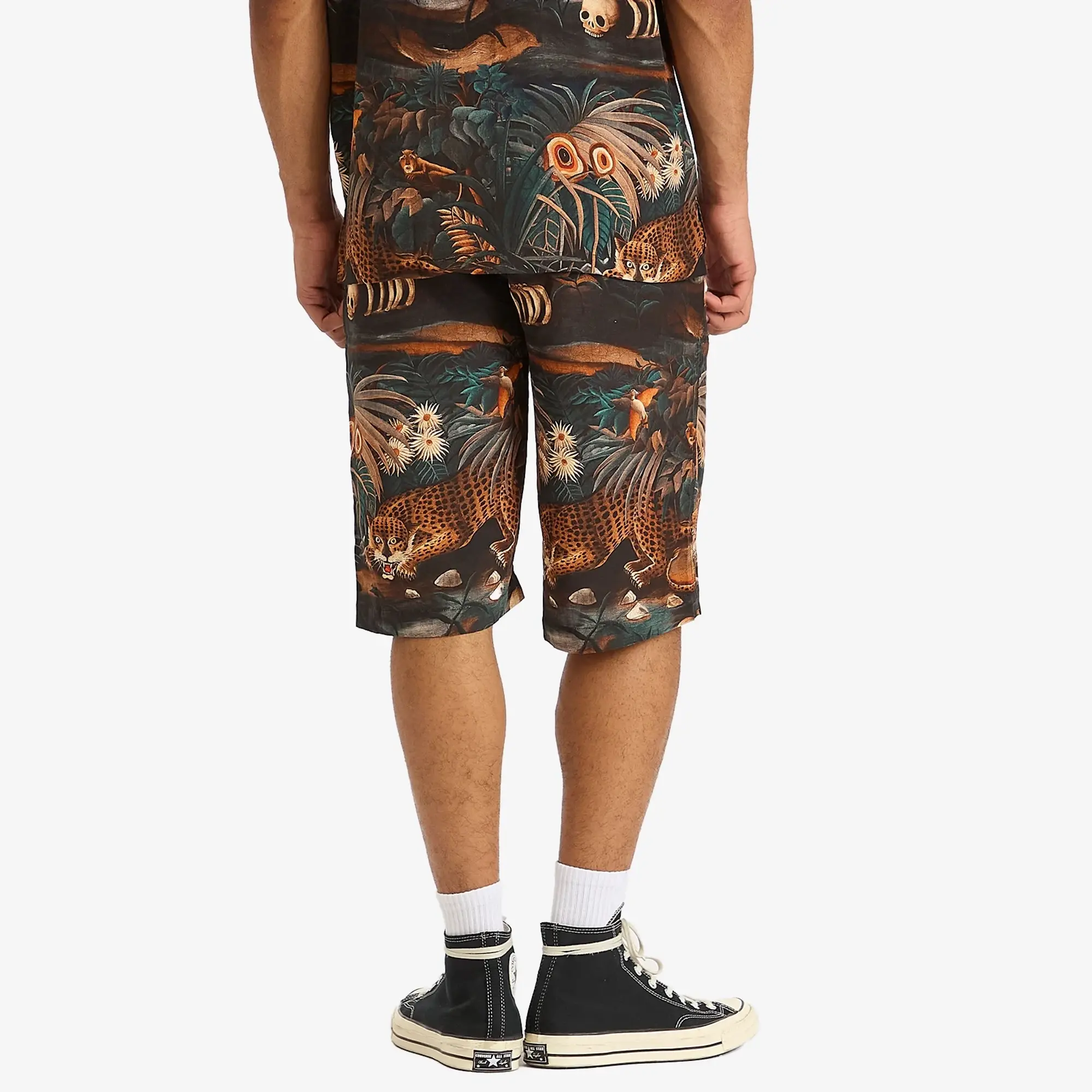 Endless Joy Men's Leopard Jungle Shorts Multi