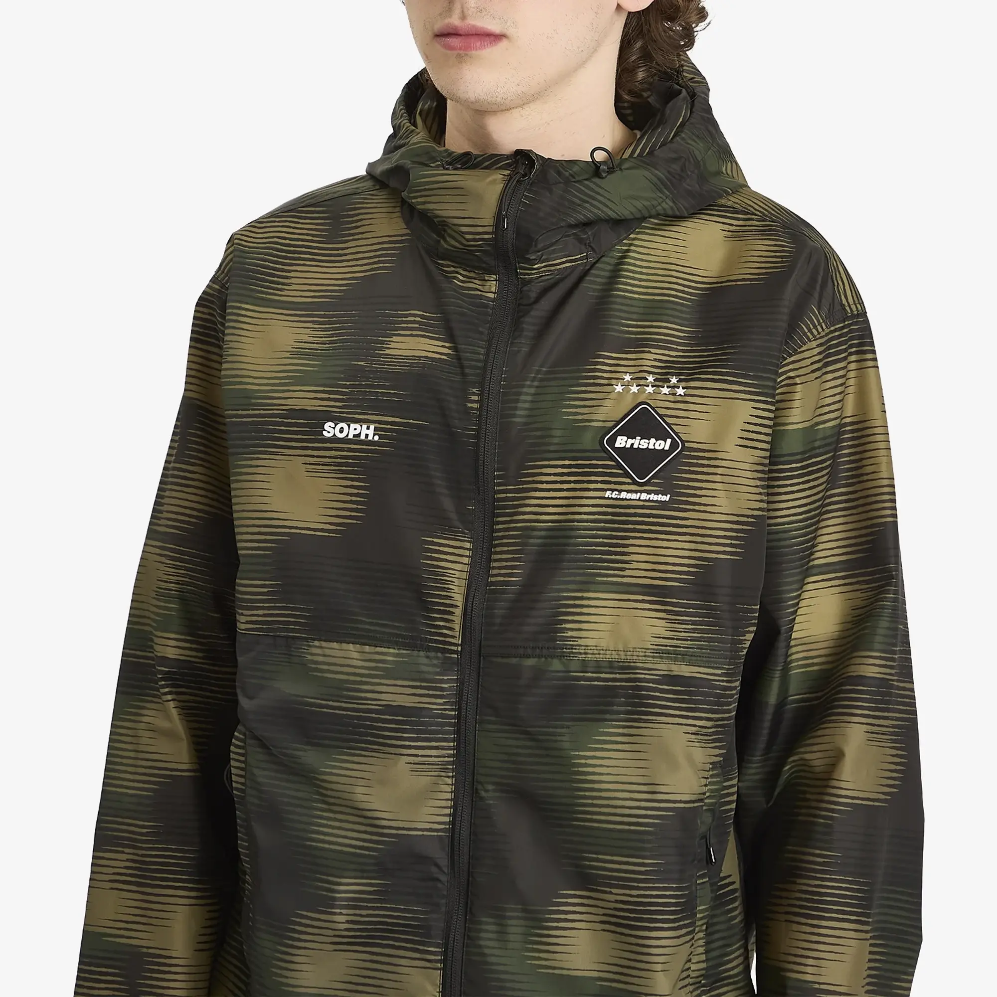 F.C. Real Bristol Men's Speed Camo Hooded Jacket Woodland