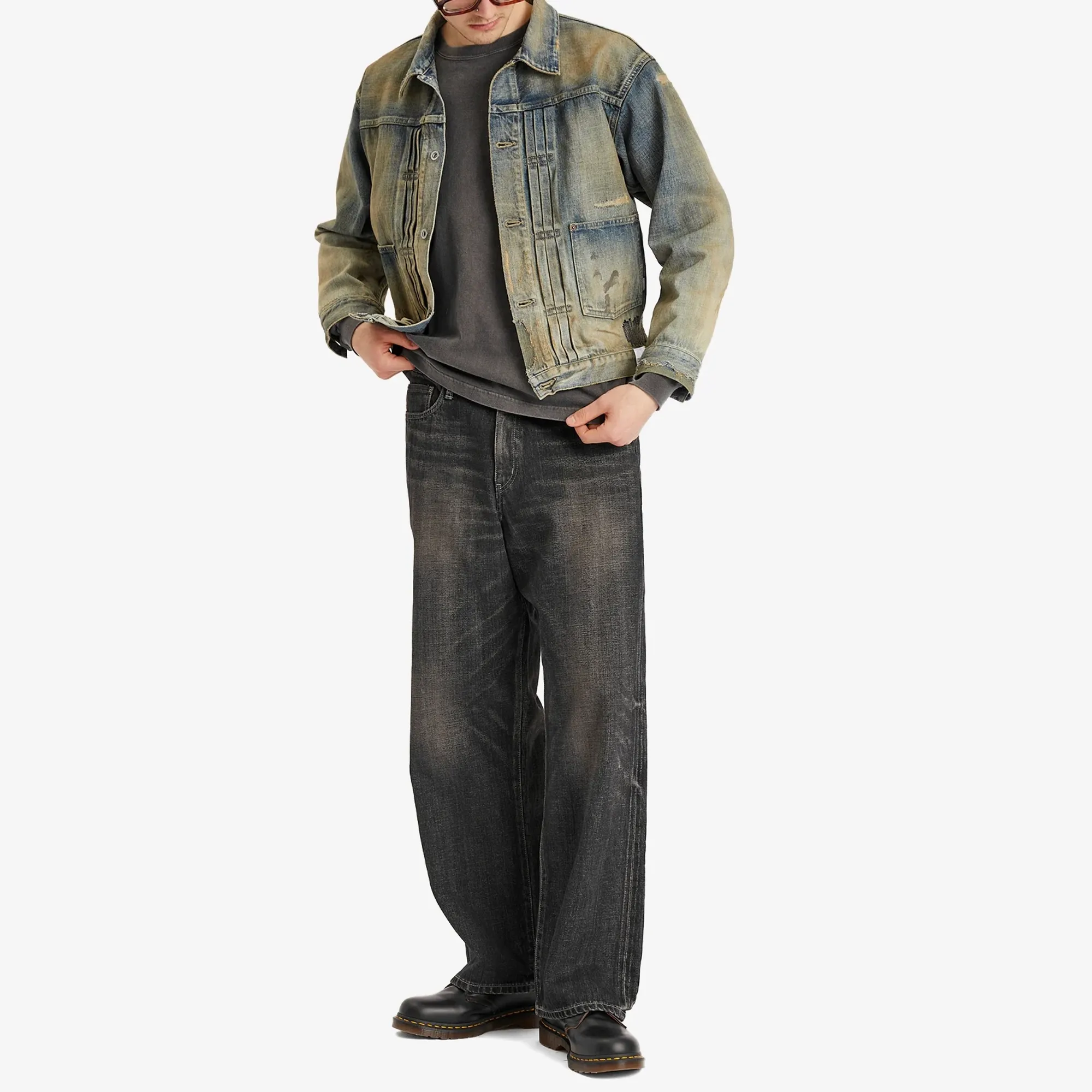 NEIGHBORHOOD - WASHED DENIM DP MID PANTS | HBX neighborhood washed 