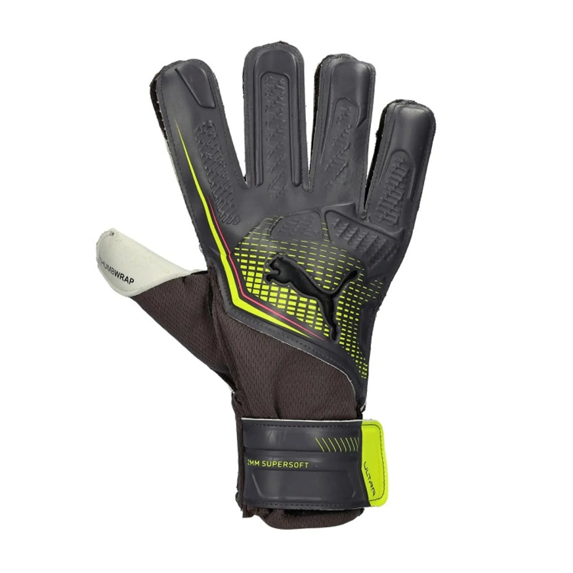 PUMA Ultra Play Rc Goalkeeper Gloves, Matte Aged Silver/Yellow Alert