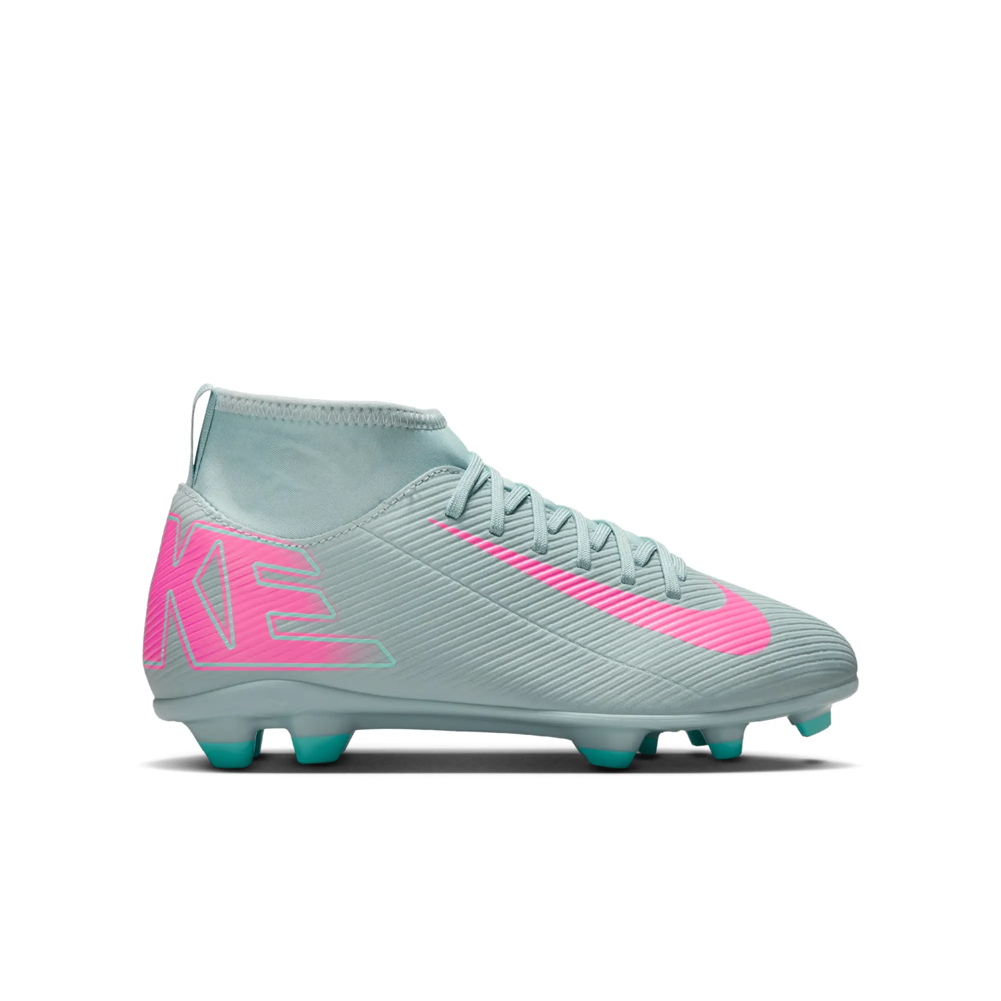 Nike Jr. Mercurial Superfly 10 Club Younger/Older Kids' MG High-Top Football Boot - Grey