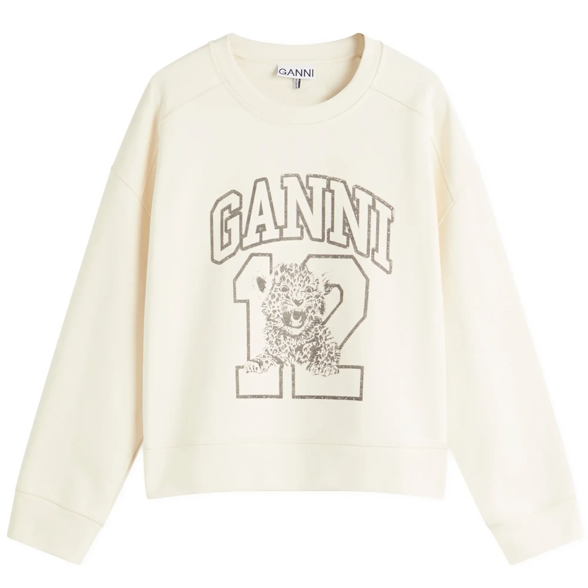 GANNI Women's Heavy Terry Drop Shoulder Sweat Presented by END. Antique White