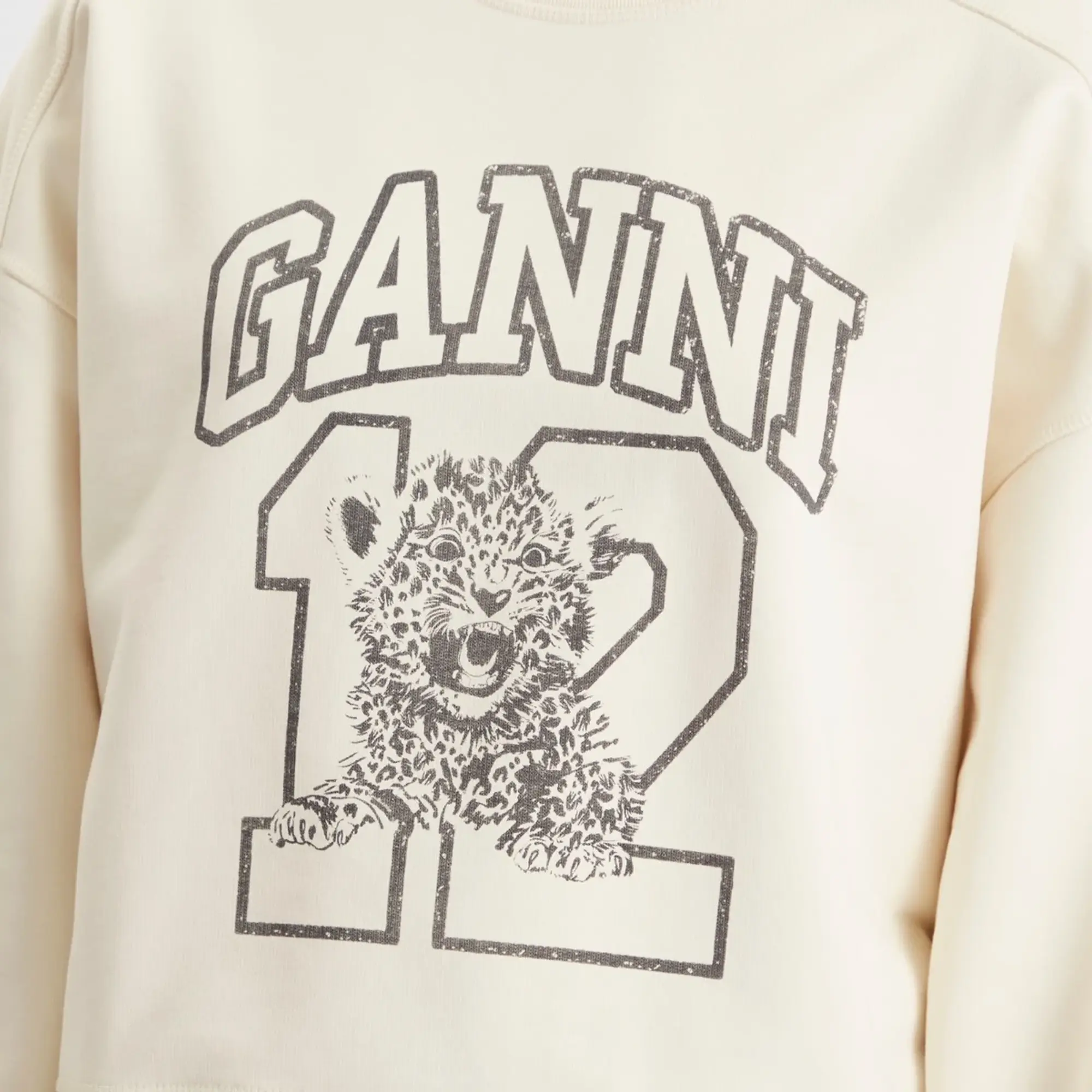 GANNI Women's Heavy Terry Drop Shoulder Sweat Presented by END. Antique White