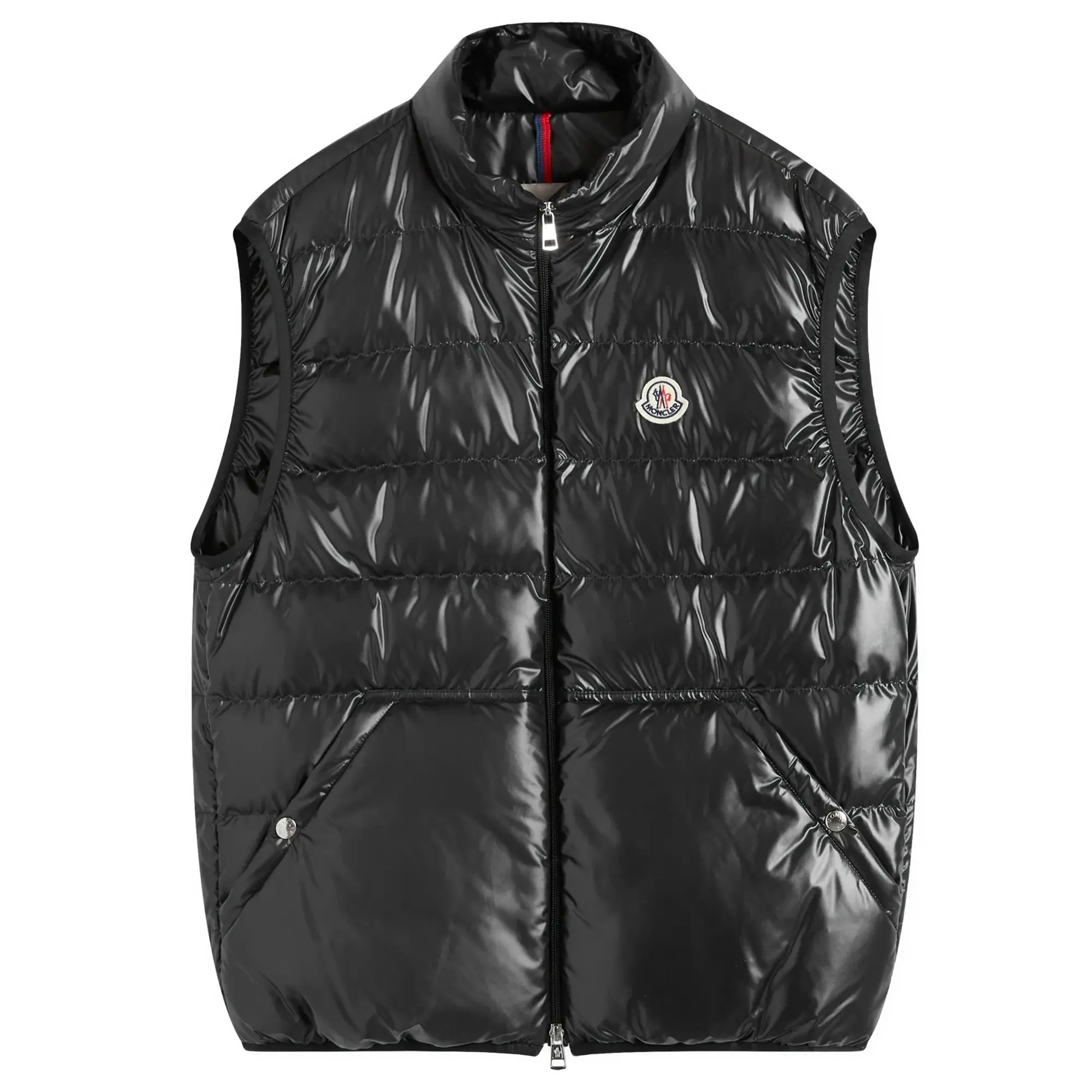 Moncler Men's Aube High Shine Vest Black