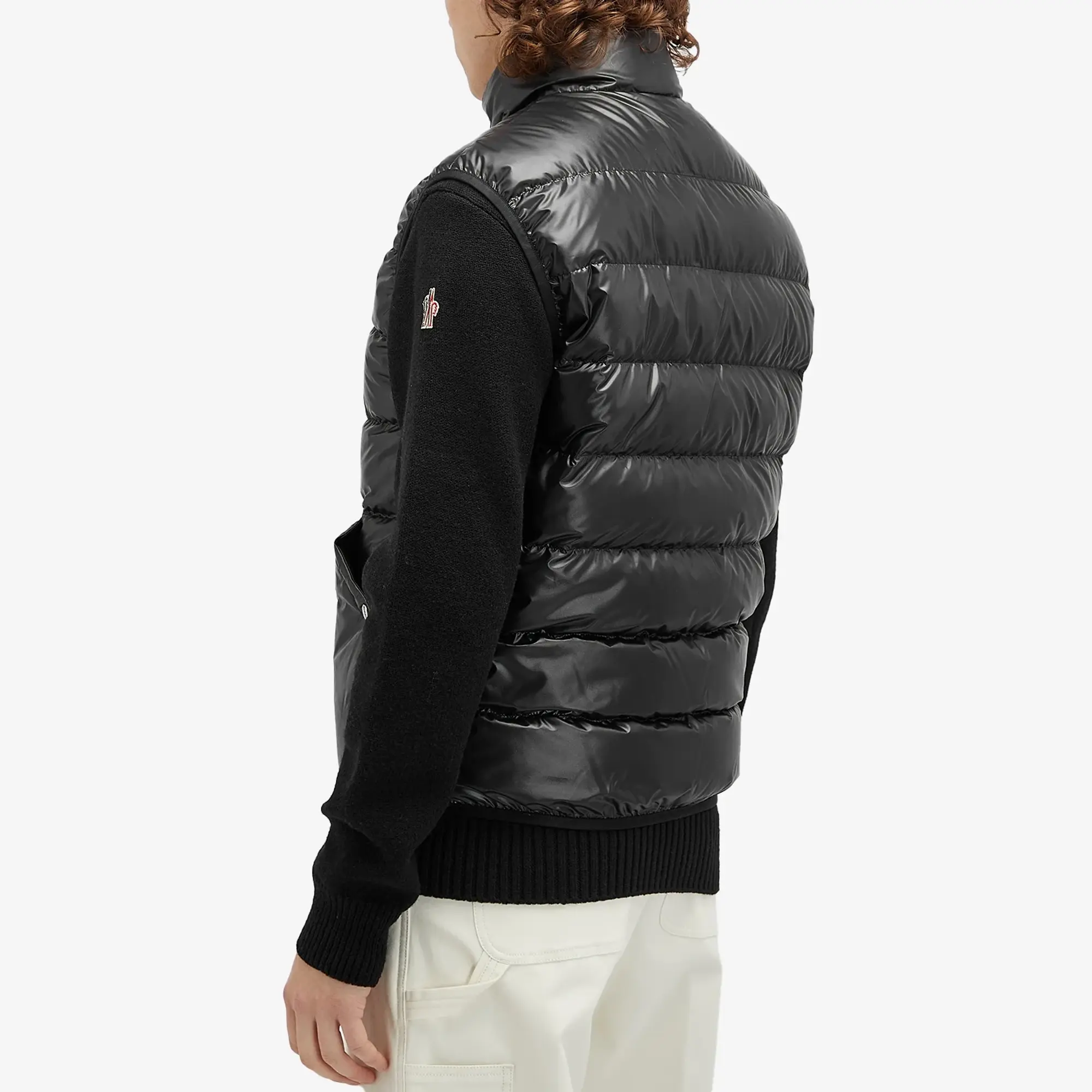 Moncler Men's Aube High Shine Vest Black
