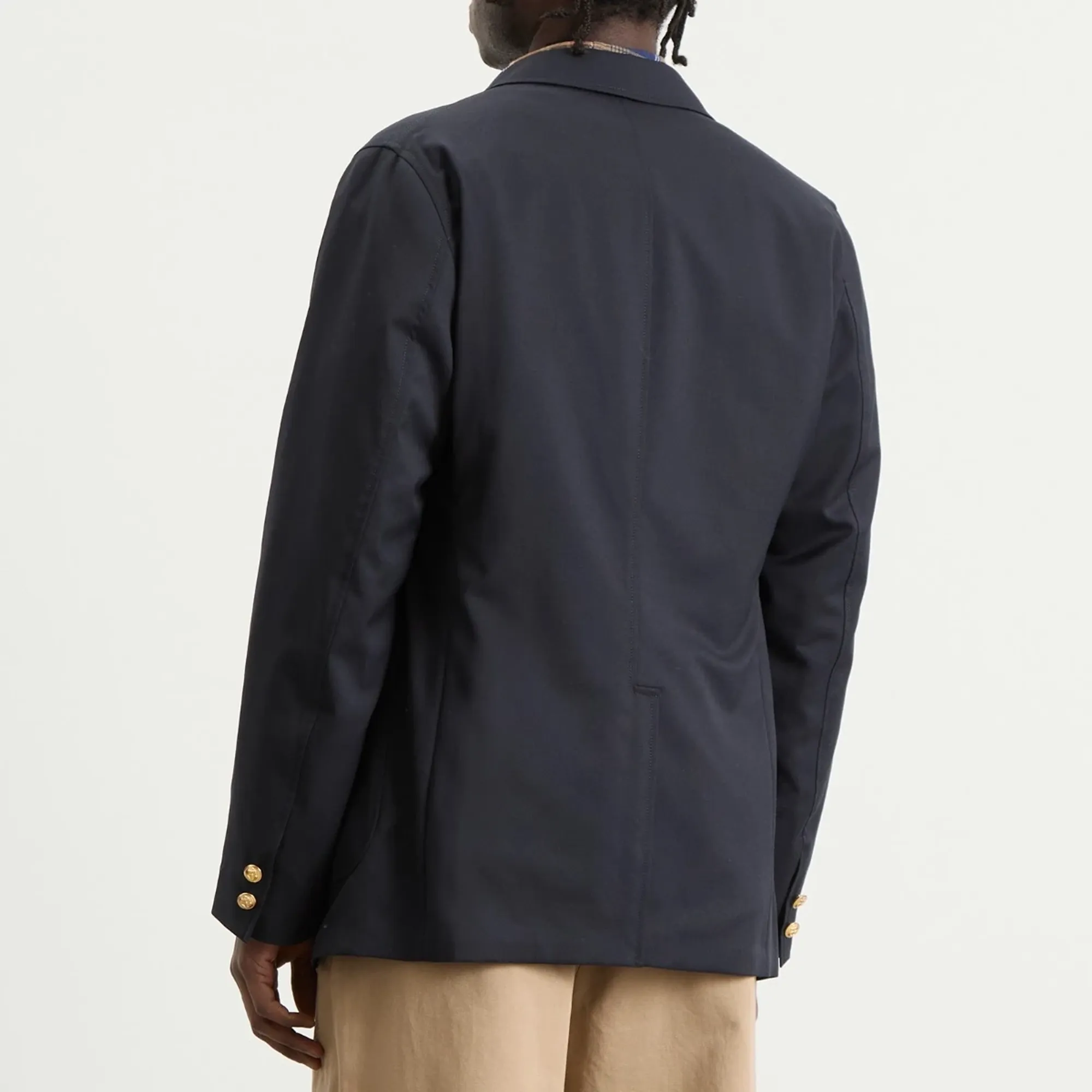 Beams Plus Men's 3 Button Combat Wool Blazer Navy | 3816-0099-803