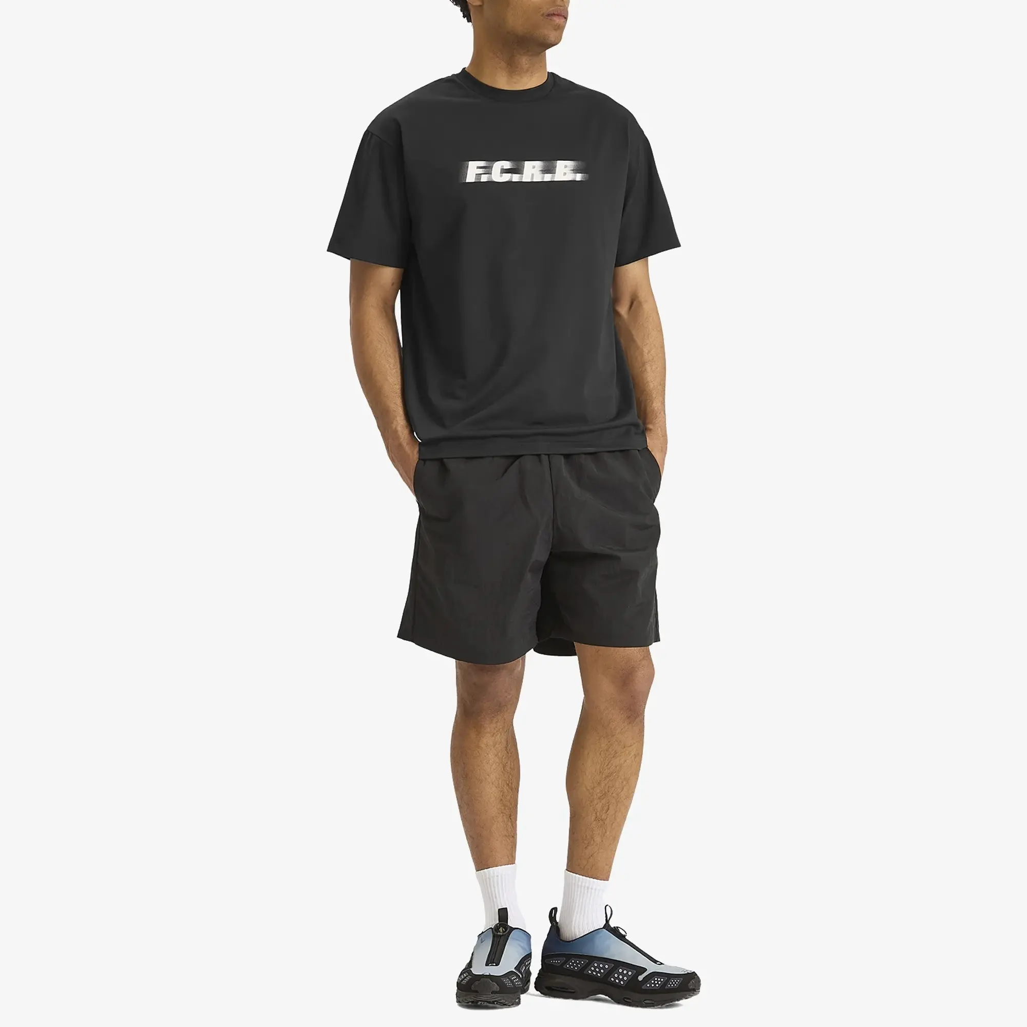 F.C. Real Bristol Men's Blurred Logo T-Shirt Black