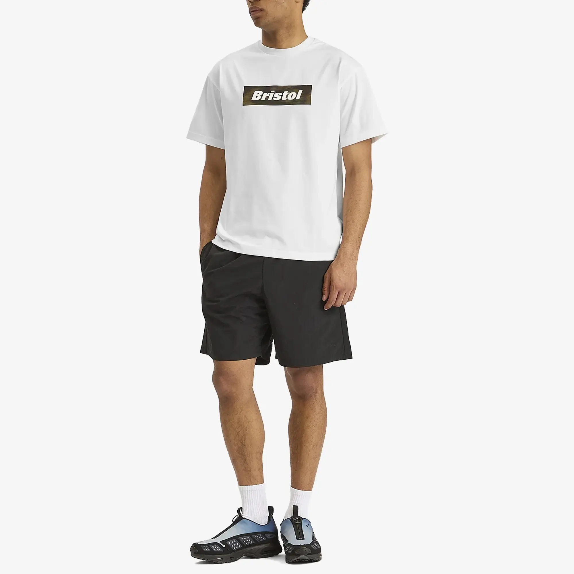F.C. Real Bristol Men's Speed Camo Box Logo T-Shirt White