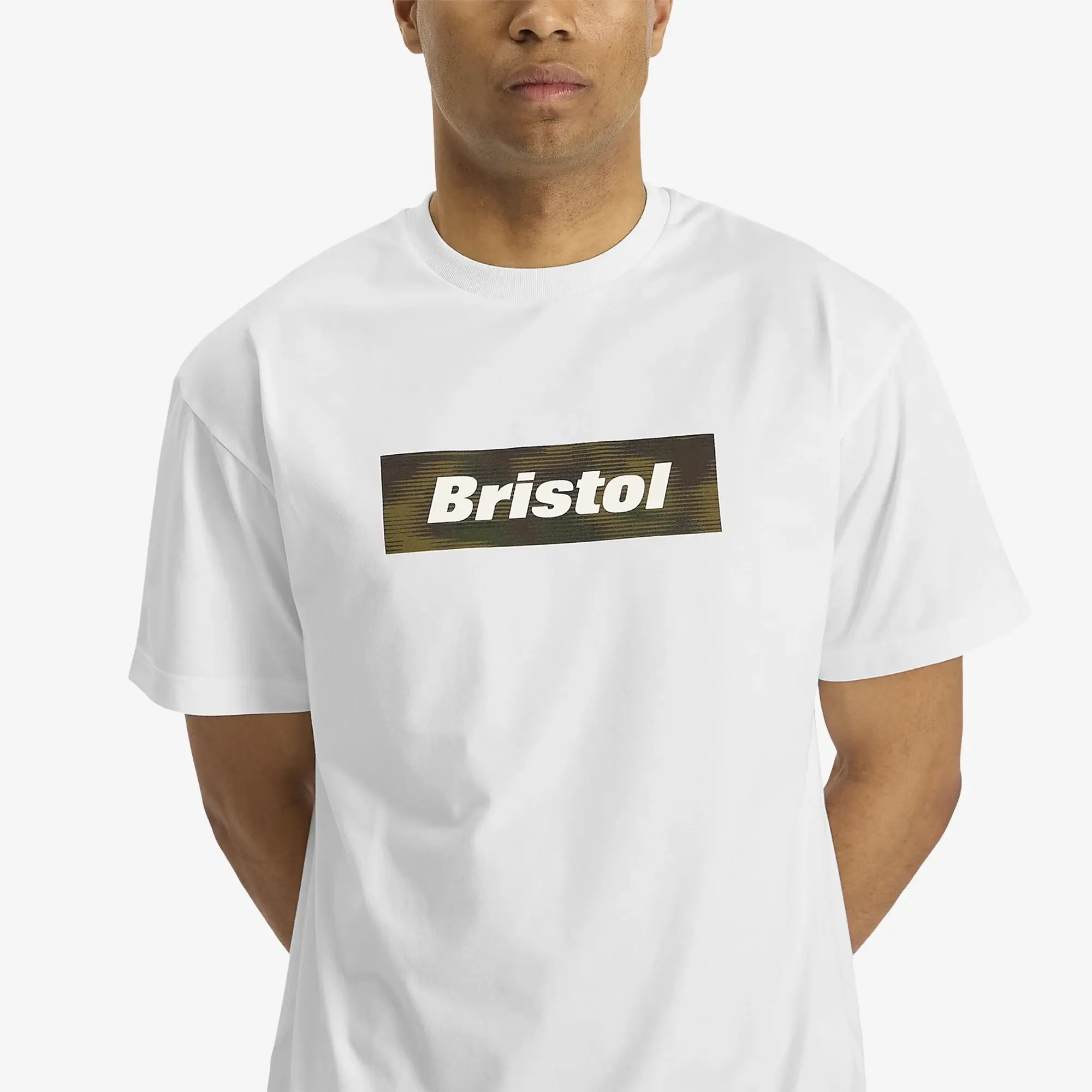 F.C. Real Bristol Men's Speed Camo Box Logo T-Shirt White