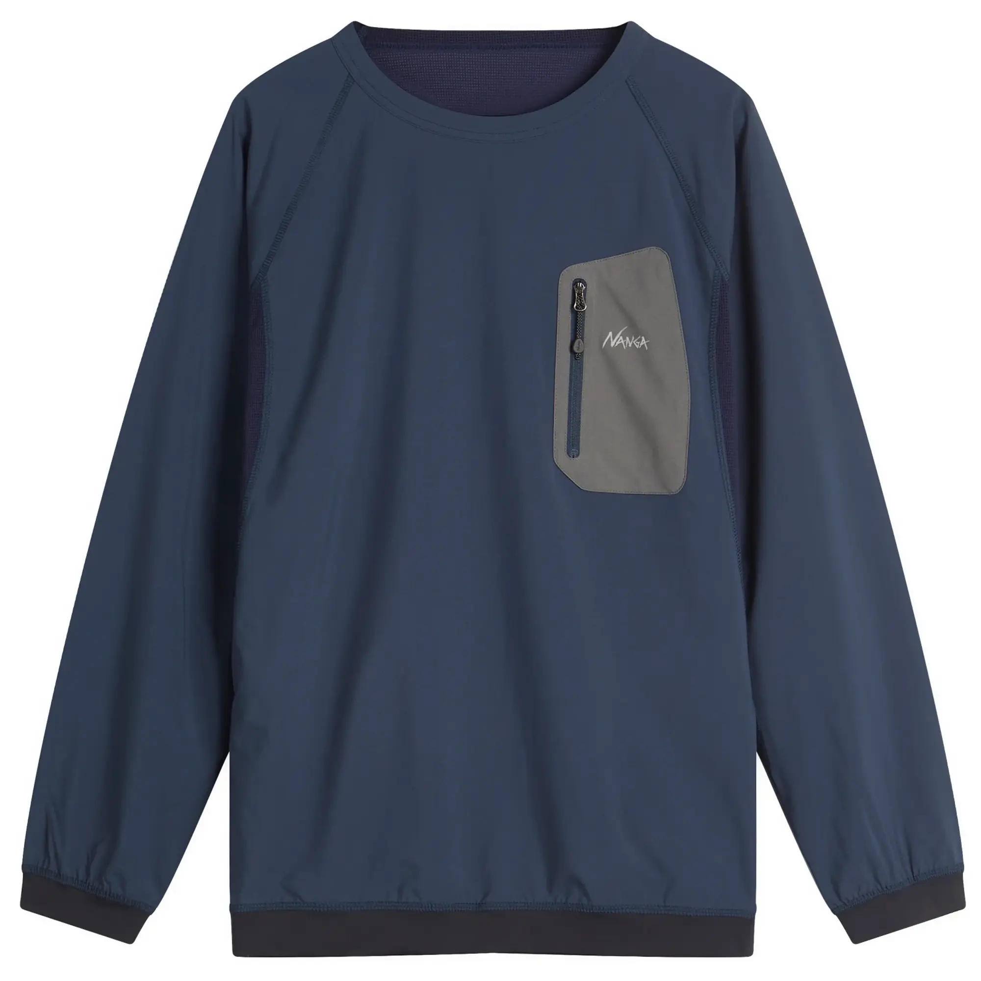 NANGA Men's Hybrid Flex Long Sleeve Top Navy