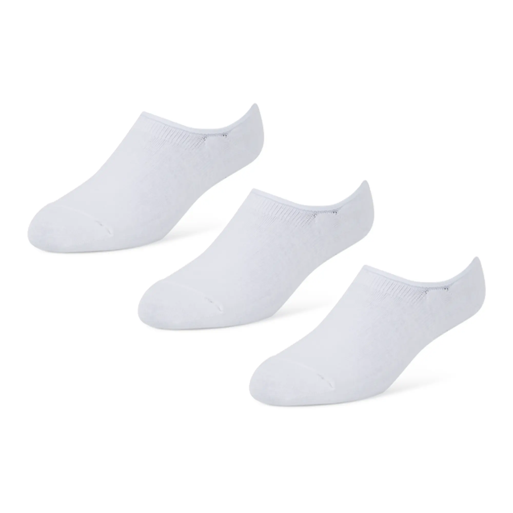 Foot Locker 3 Pack Active Dry Invisible Unisex Socks - White