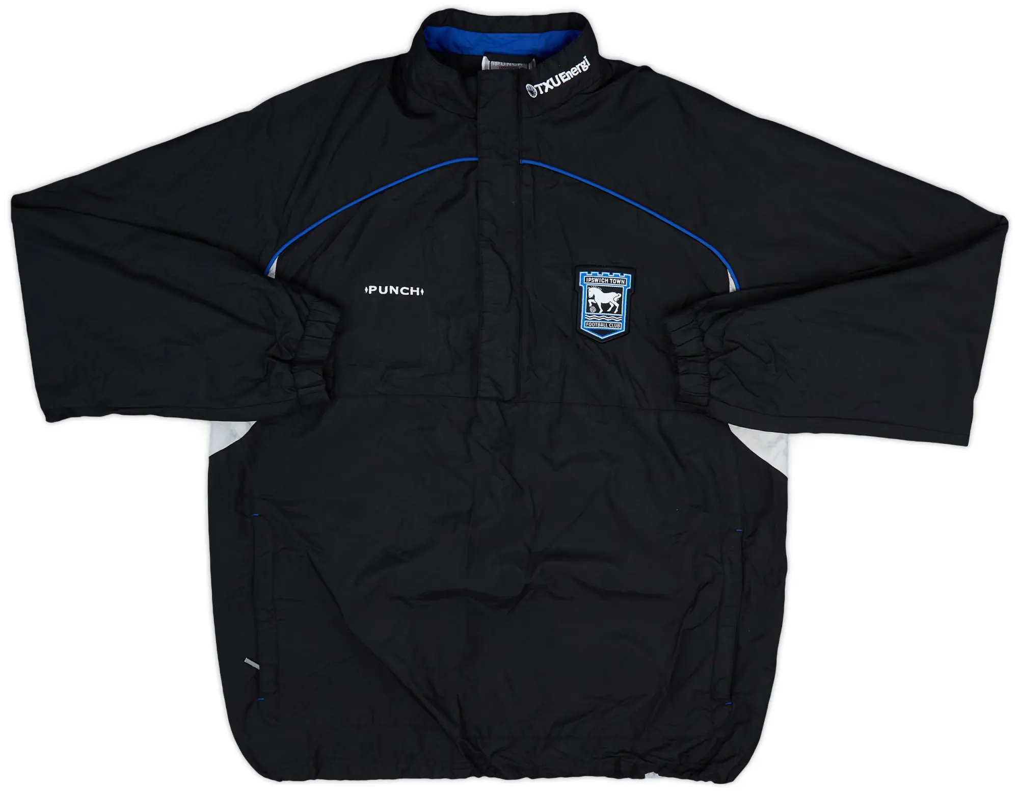 2000-01 Ipswich Punch 1/4 Zip Training Top - 8/10 - (L)