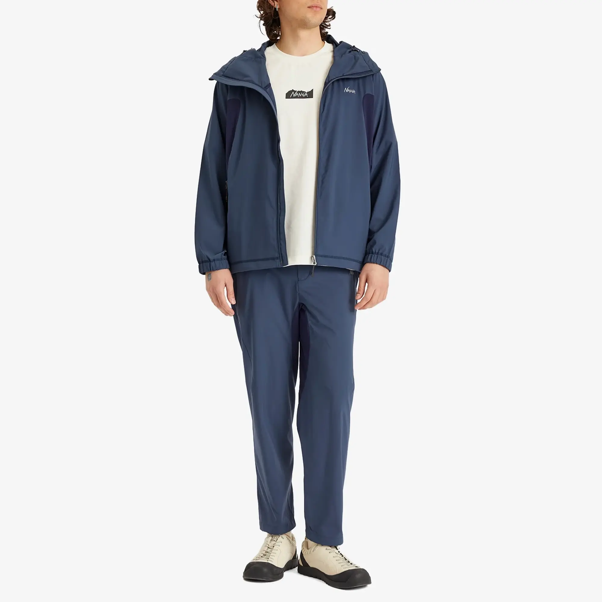 NANGA Men's Hybrid Flex Zip Jacket Navy