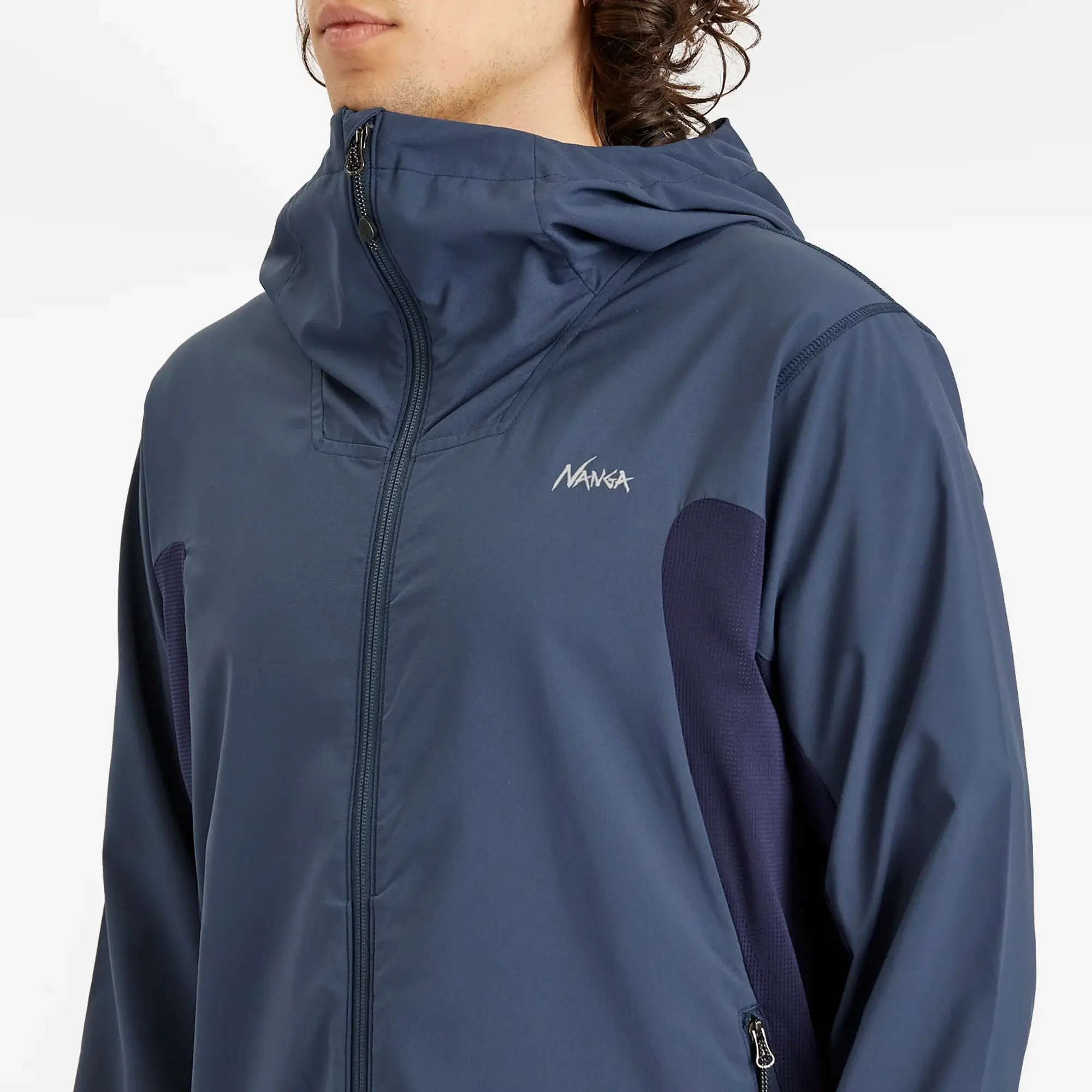 NANGA Men's Hybrid Flex Zip Jacket Navy
