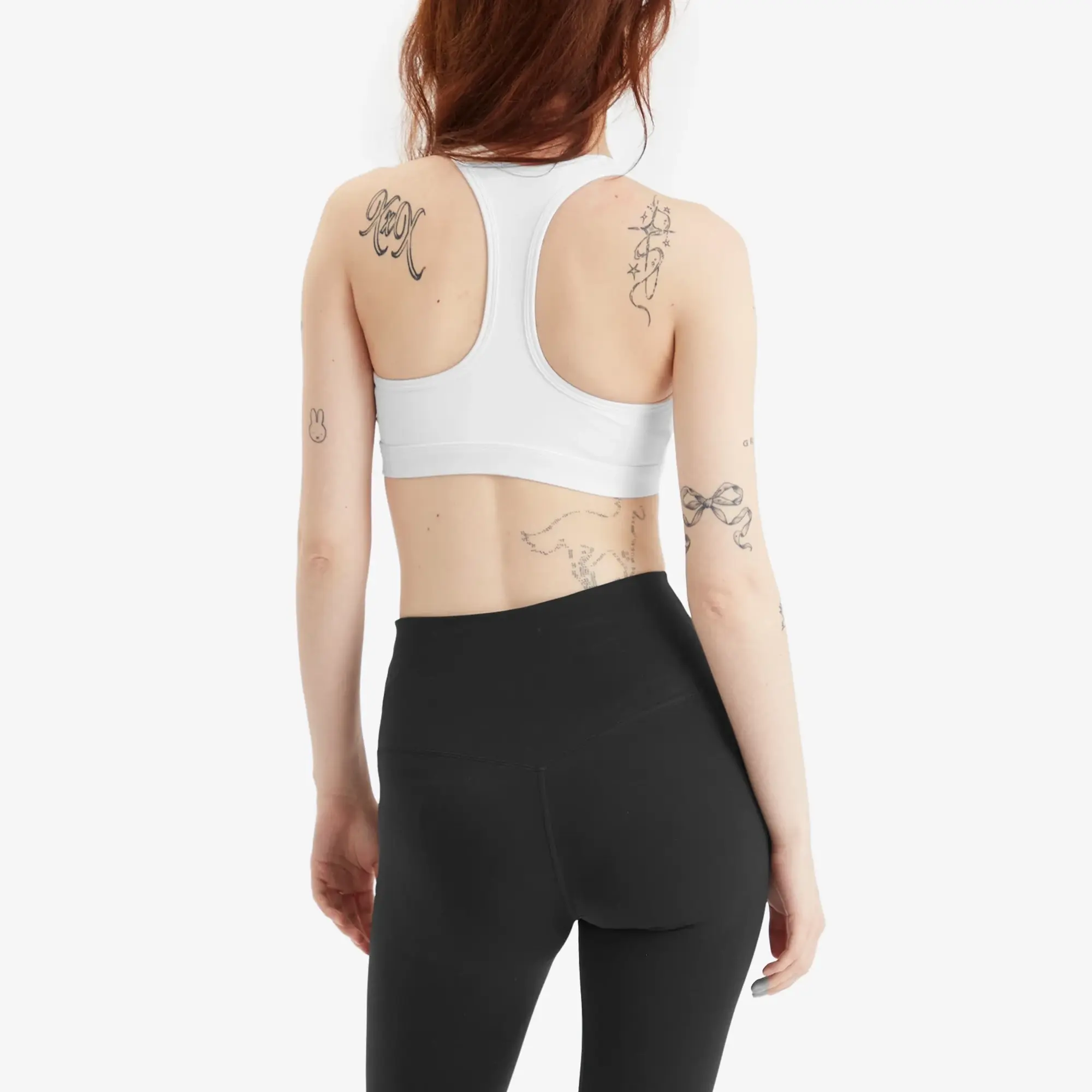Nike Women's Swoosh Sports Bra White/Stone Mauve/Black