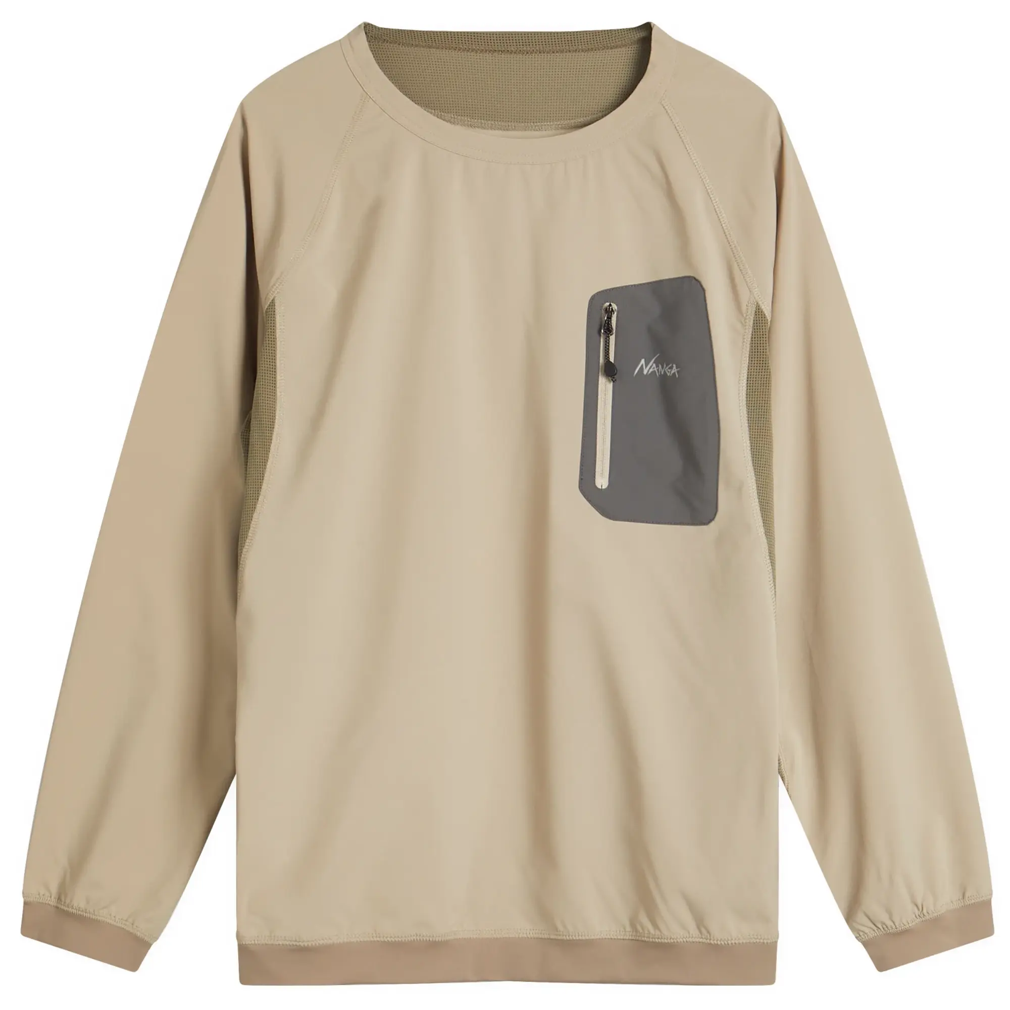NANGA Men's Hybrid Flex Long Sleeve Top Beige