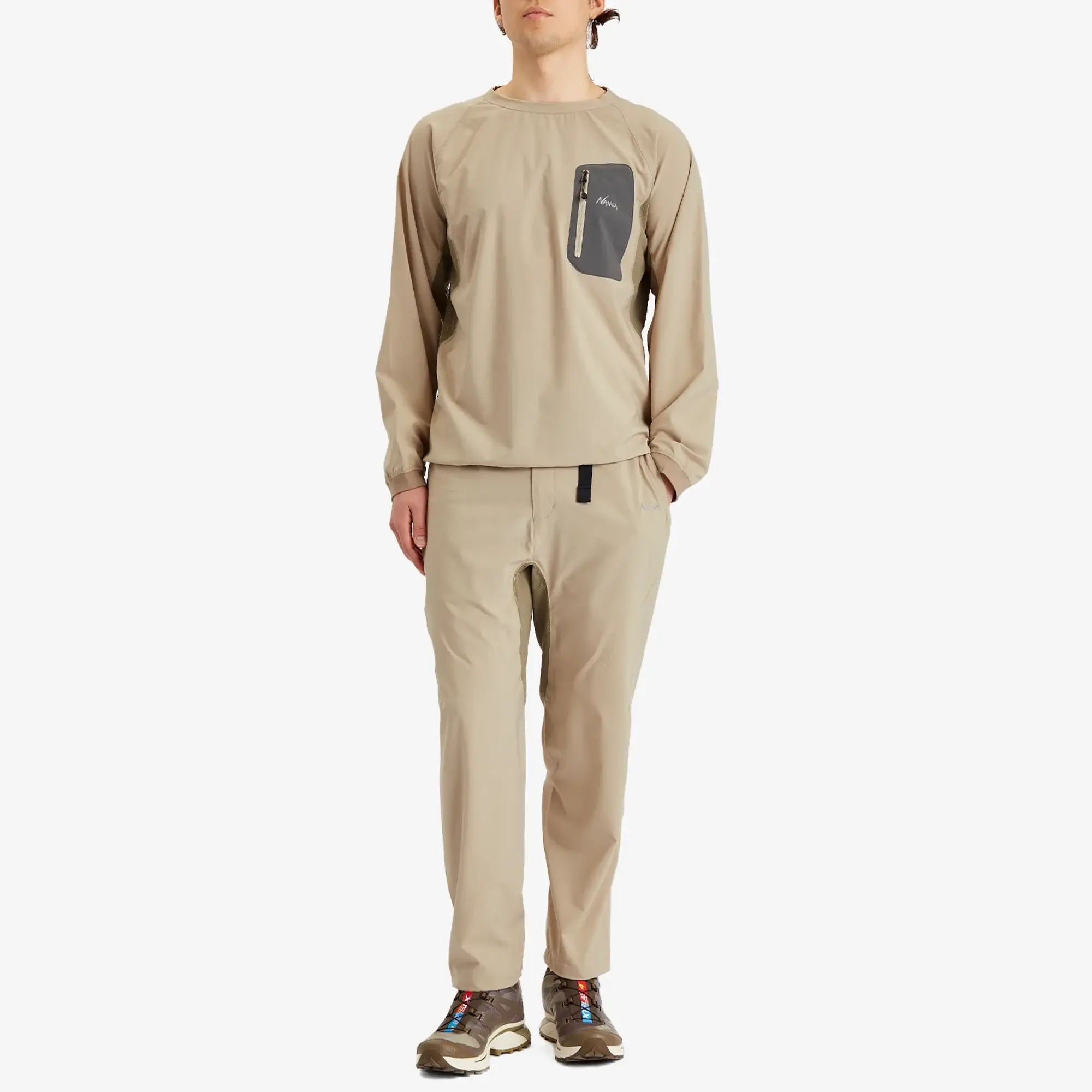 NANGA Men's Hybrid Flex Long Sleeve Top Beige