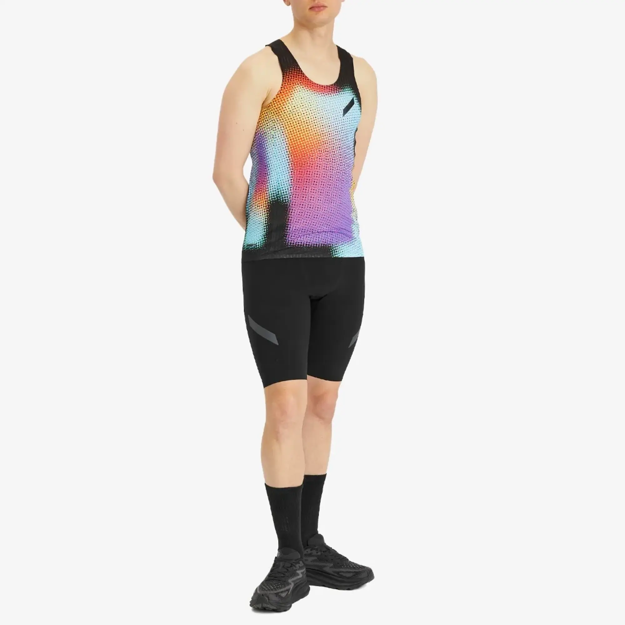 SOAR Men's Race Vest Black Rainbow Dot