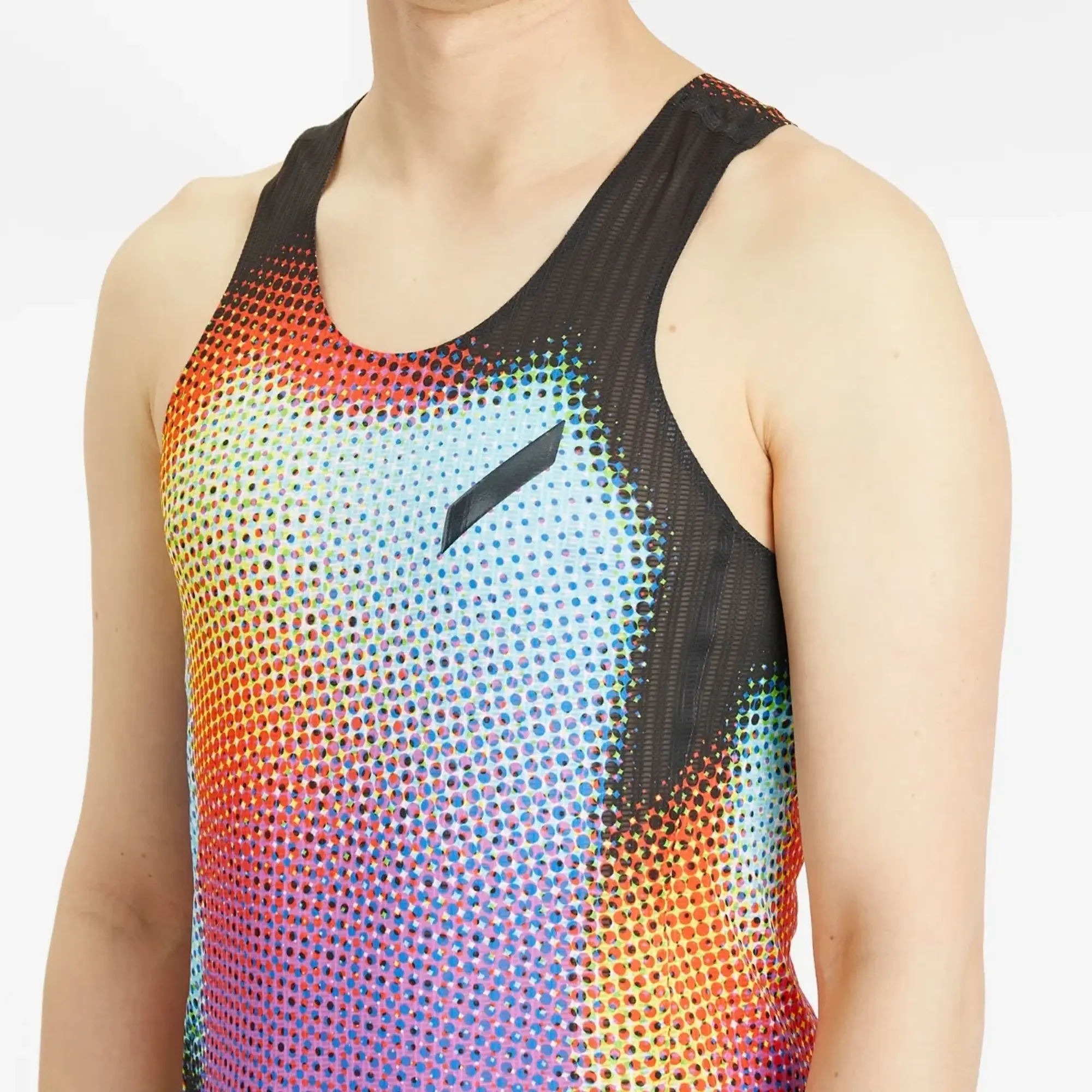 SOAR Men's Race Vest Black Rainbow Dot